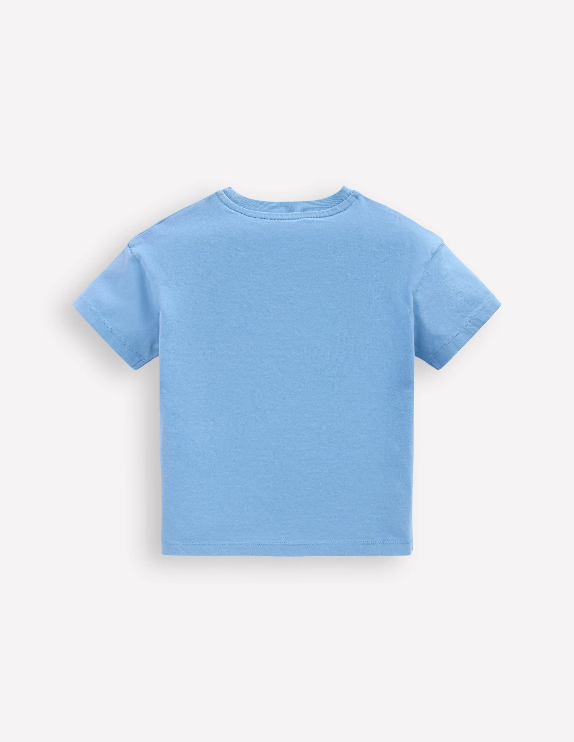 Kurzärmliges T-Shirt mit Aufnäher-Gletscherblau Dino - Image 2