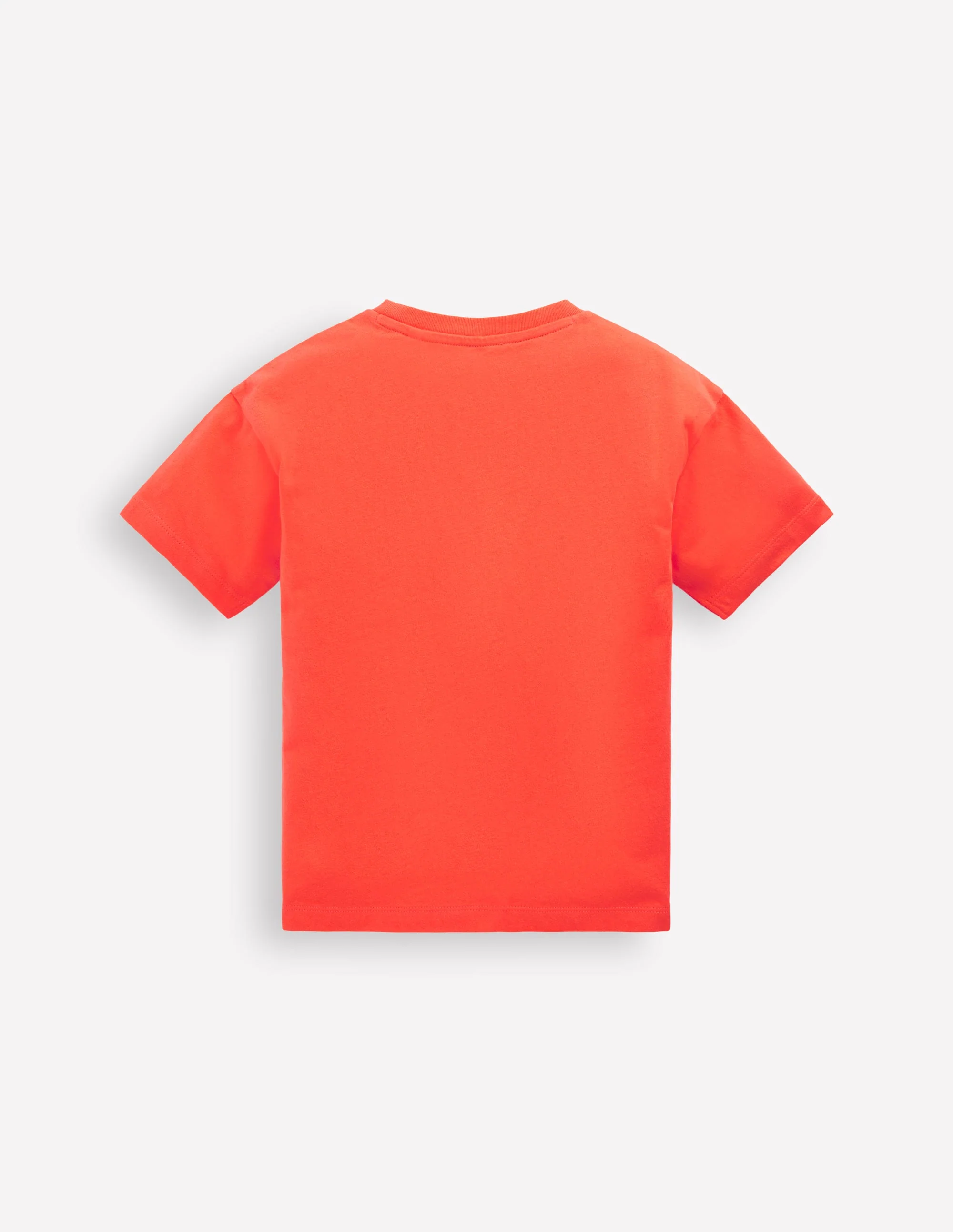 Kurzärmliges T-Shirt mit Aufnäher-Korallenorange Dinosaurier - Image 2
