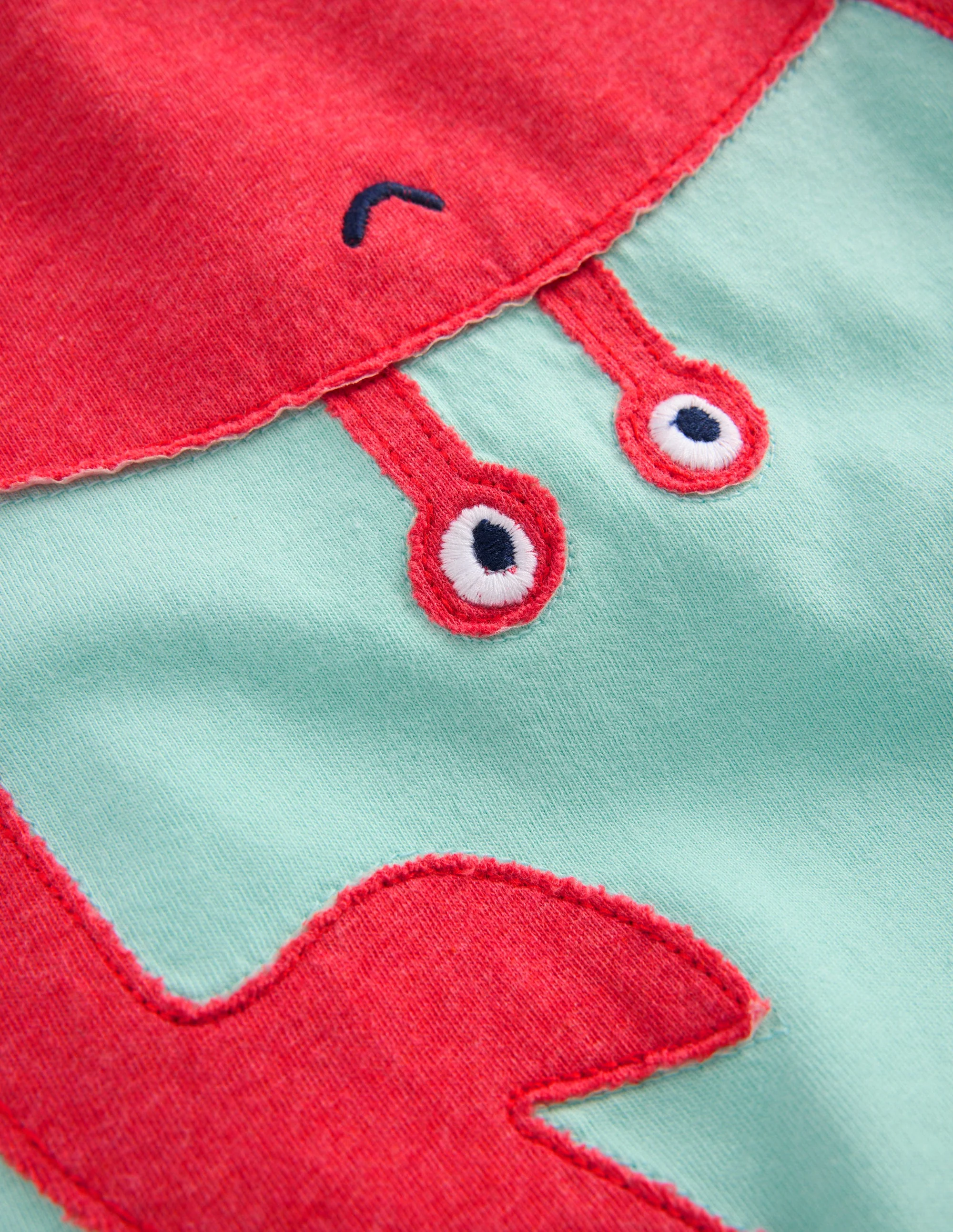 Kurzärmliges T-Shirt mit origineller Applikation-Minze Krebs - Image 3