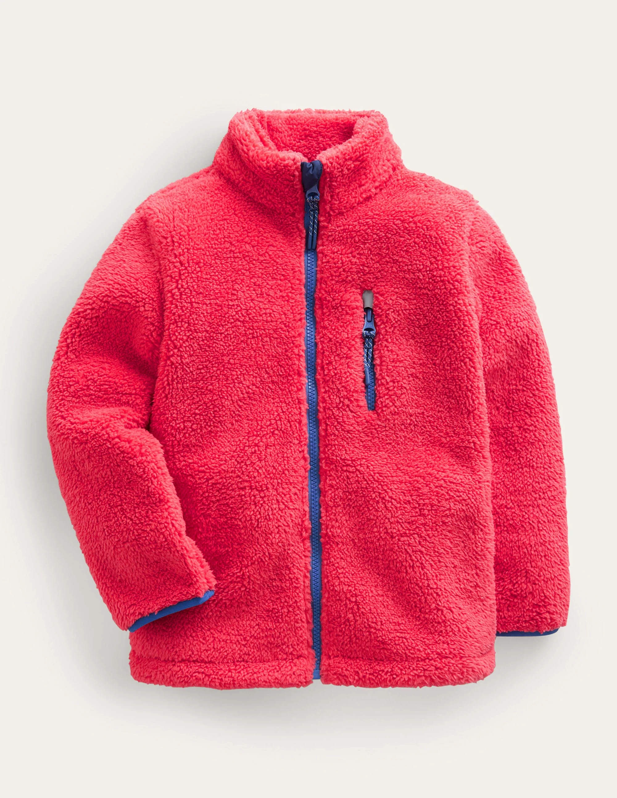 Kuschelige, winddichte Fleecejacke-Marmeladenrot