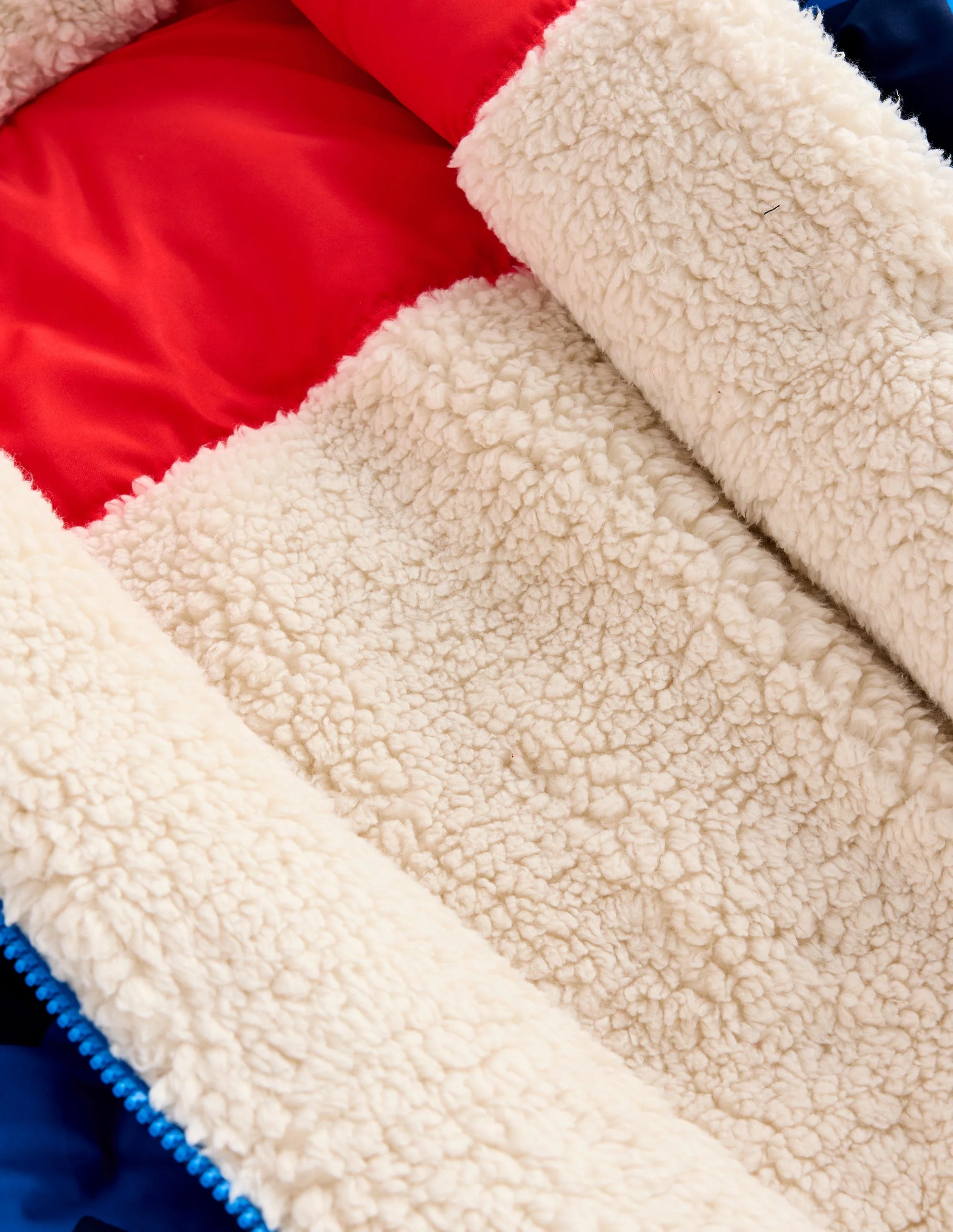 Kuscheliger Teddyfellmantel zum Wenden-Bunt Stern - Image 4