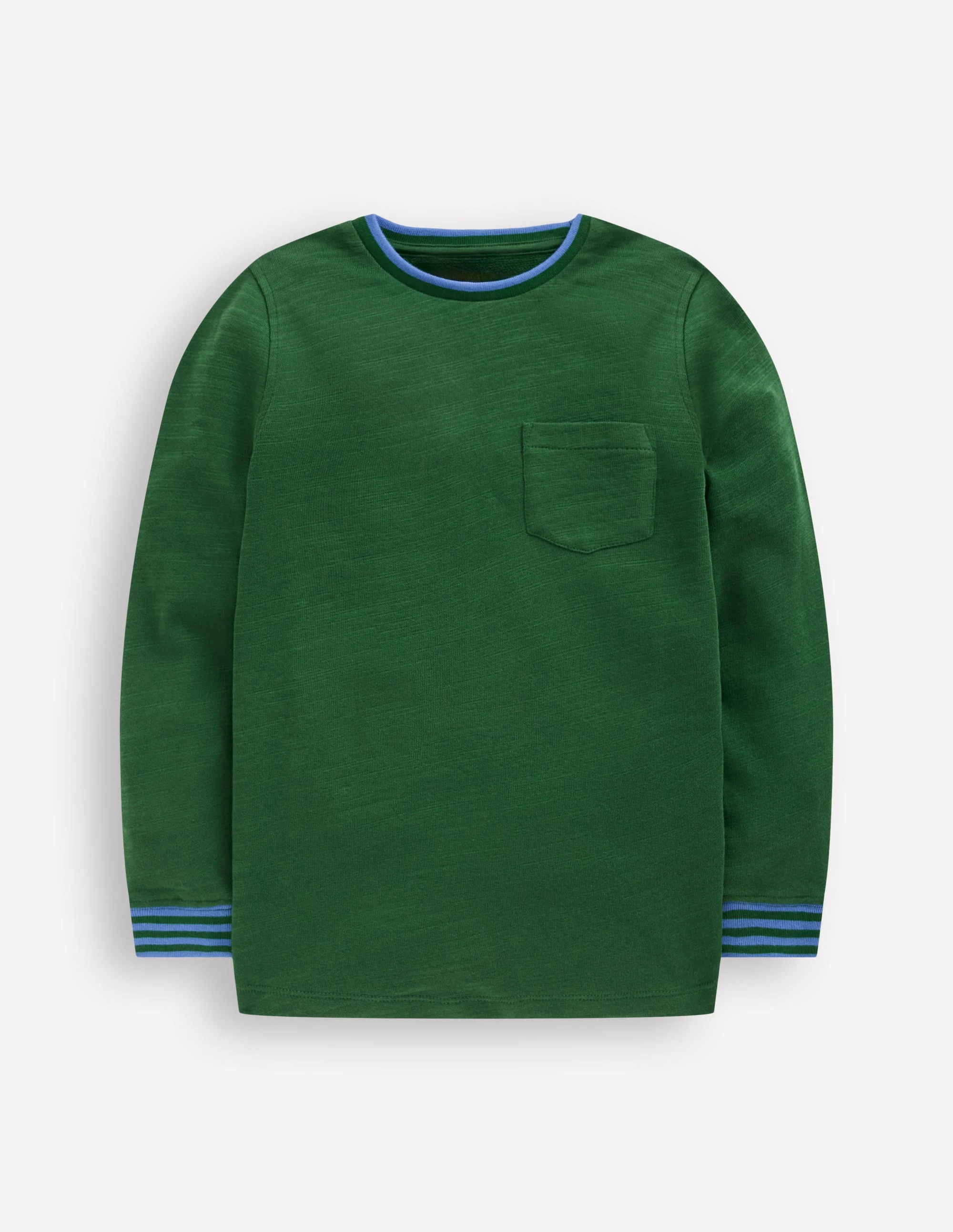 Kuscheliges, mittelschweres Langarmshirt-Kieferngrün - Image 4