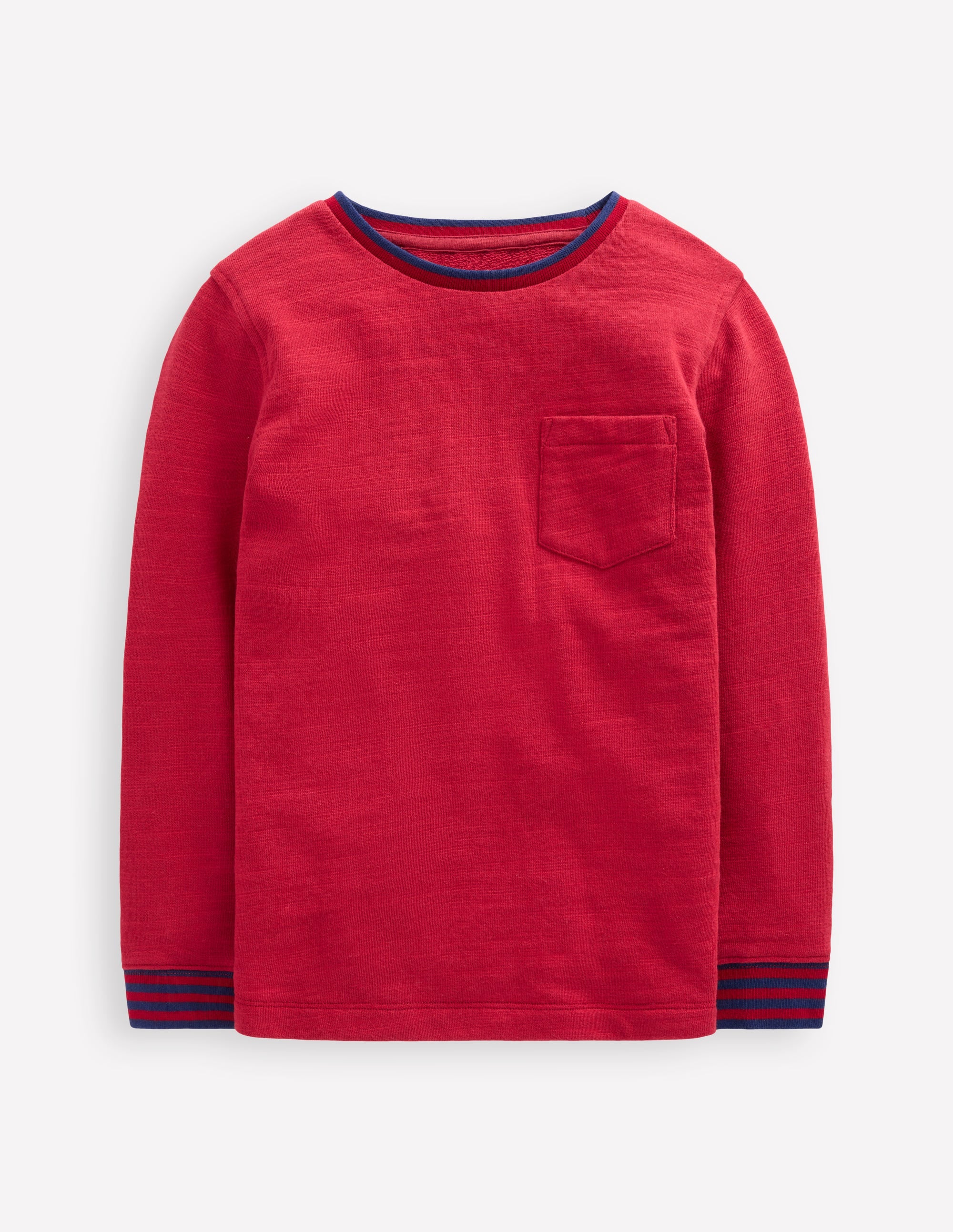 Kuscheliges, mittelschweres Langarmshirt-Rote Lakritze/Saphirblau - Image 4