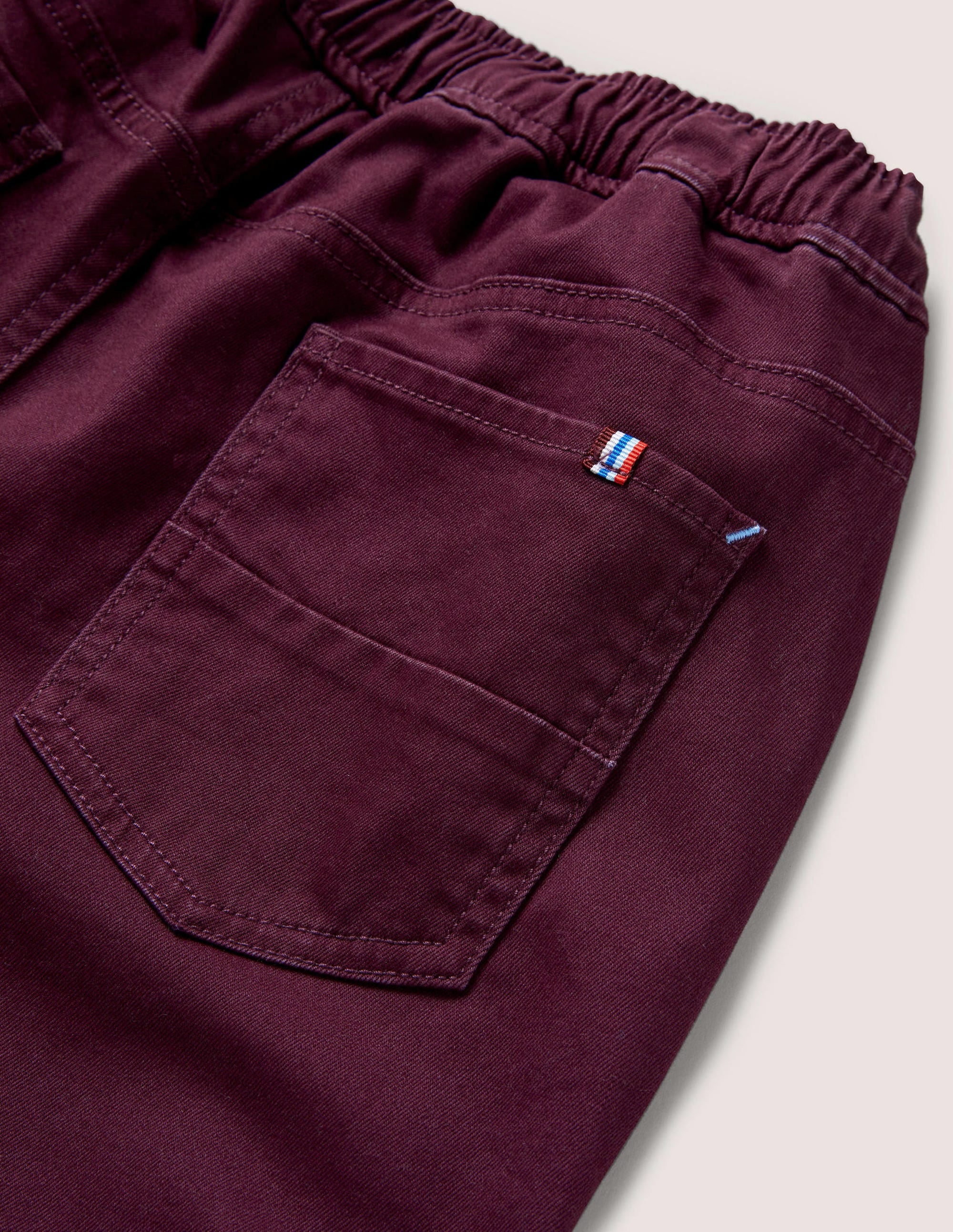 Lässige schmale Hose zum Hineinschlüpfen-Brombeerviolett - Image 3