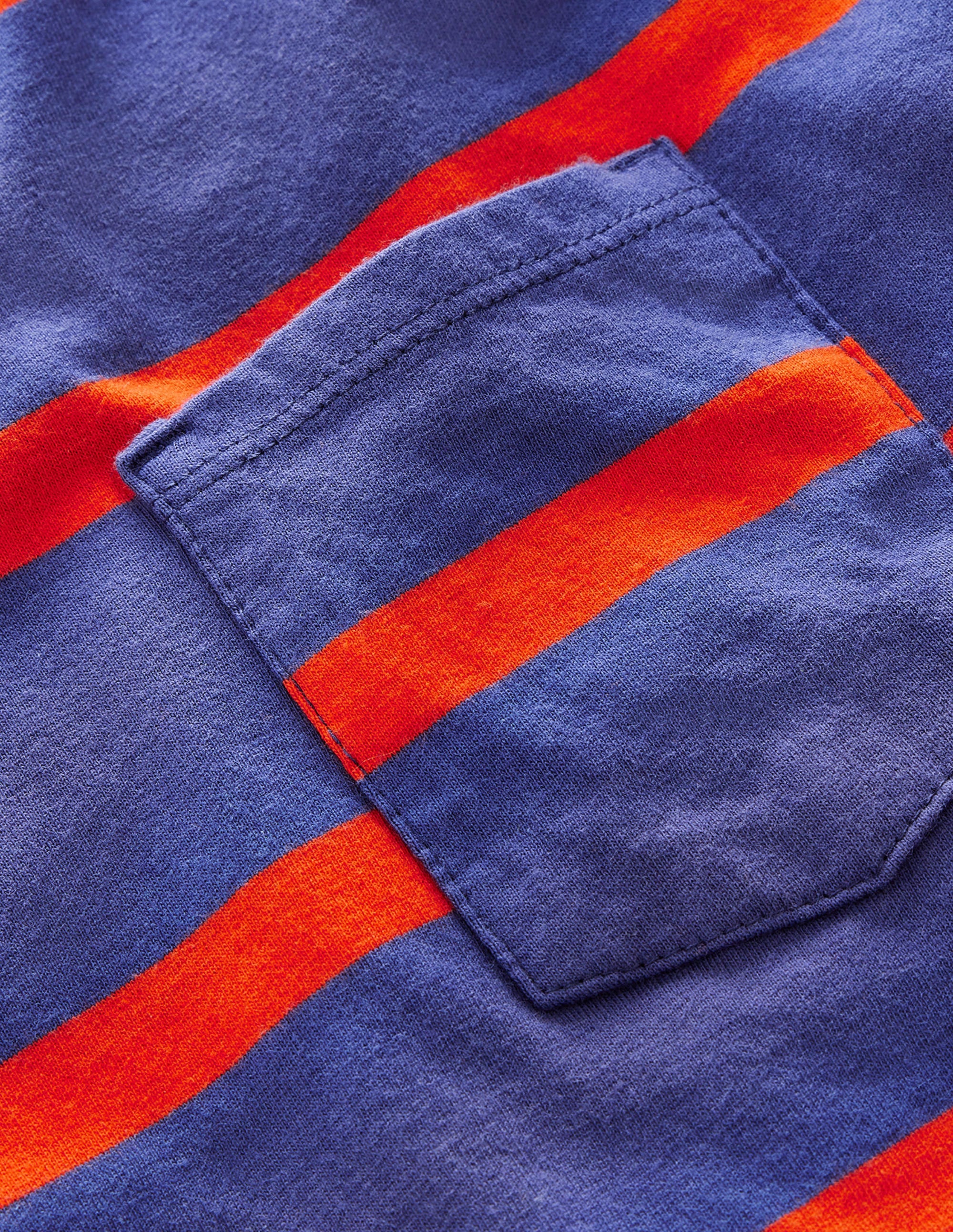 Lässiges T-Shirt-Sanftes Segelblau/Orangerot - Image 3