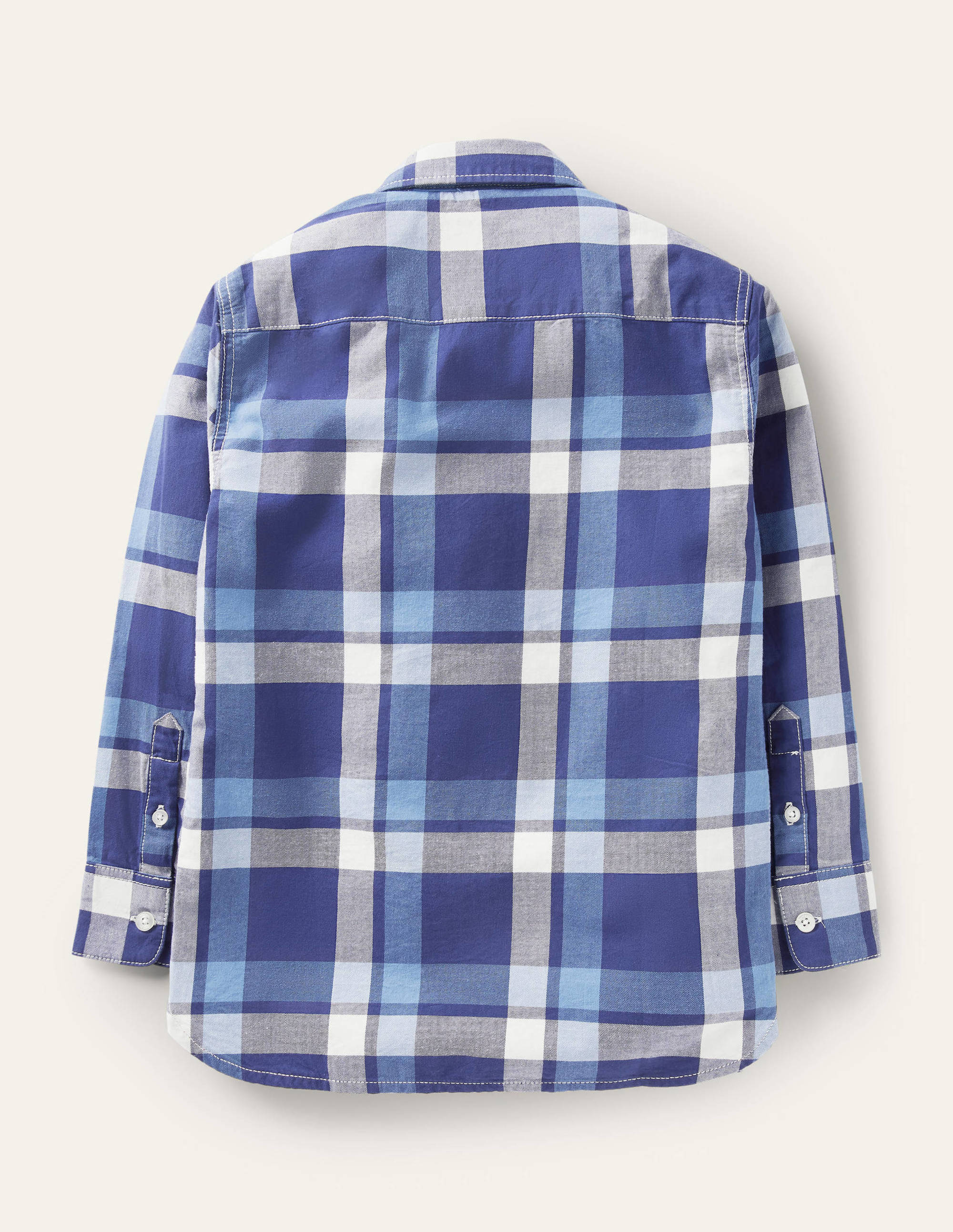 Lässiges Twill-Hemd-Schuluniform-Navy/Blau - Image 2