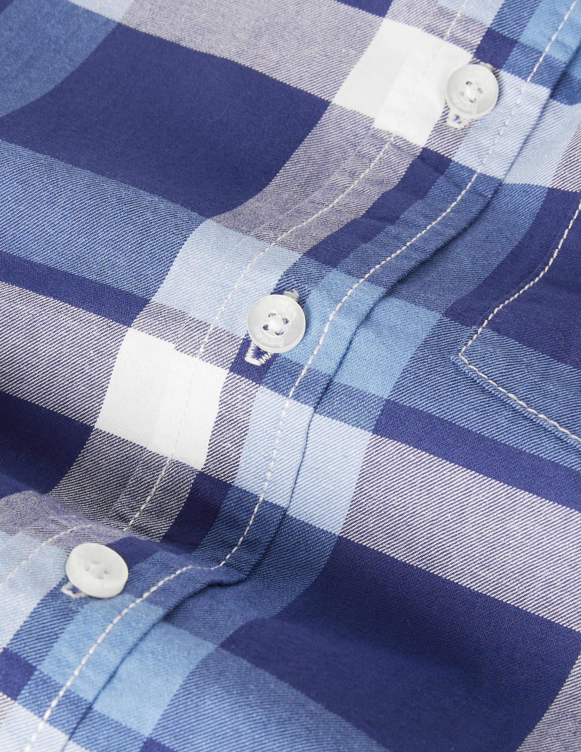 Lässiges Twill-Hemd-Schuluniform-Navy/Blau - Image 3
