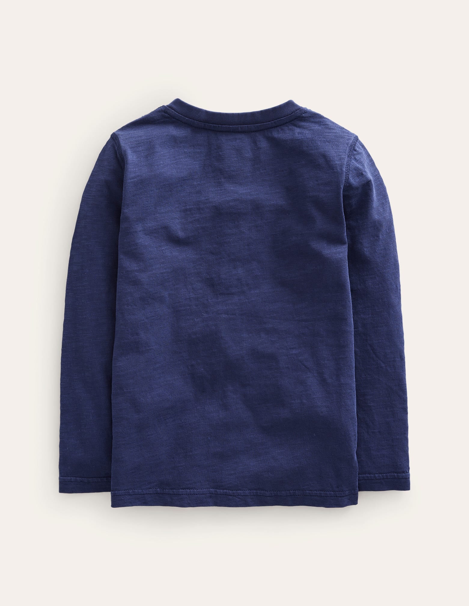 Langärmliges Henley-T-Shirt-Marineblau - Image 2