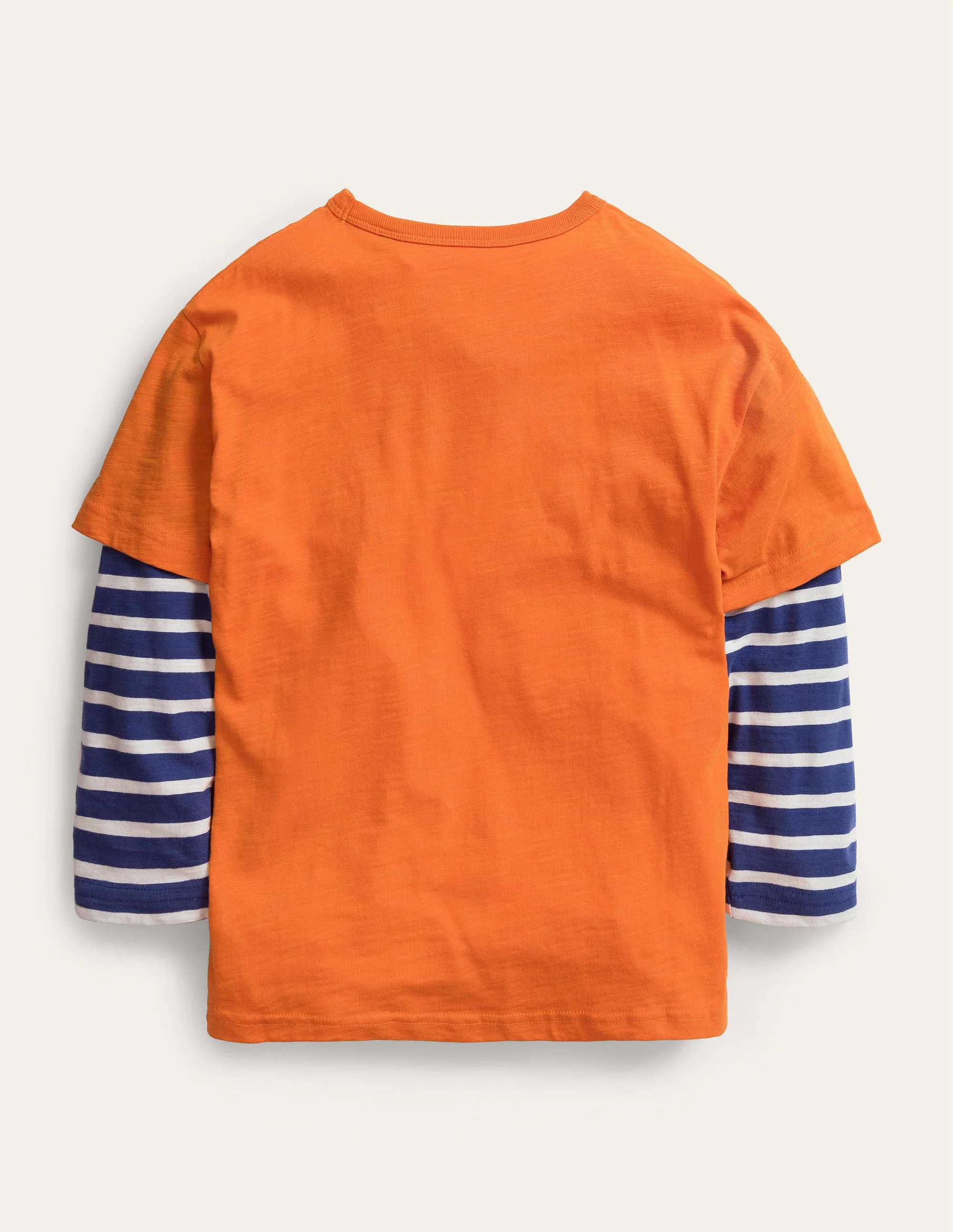 Langärmliges Oberteil im Doppellagenlook-Dunkelorange - Image 2