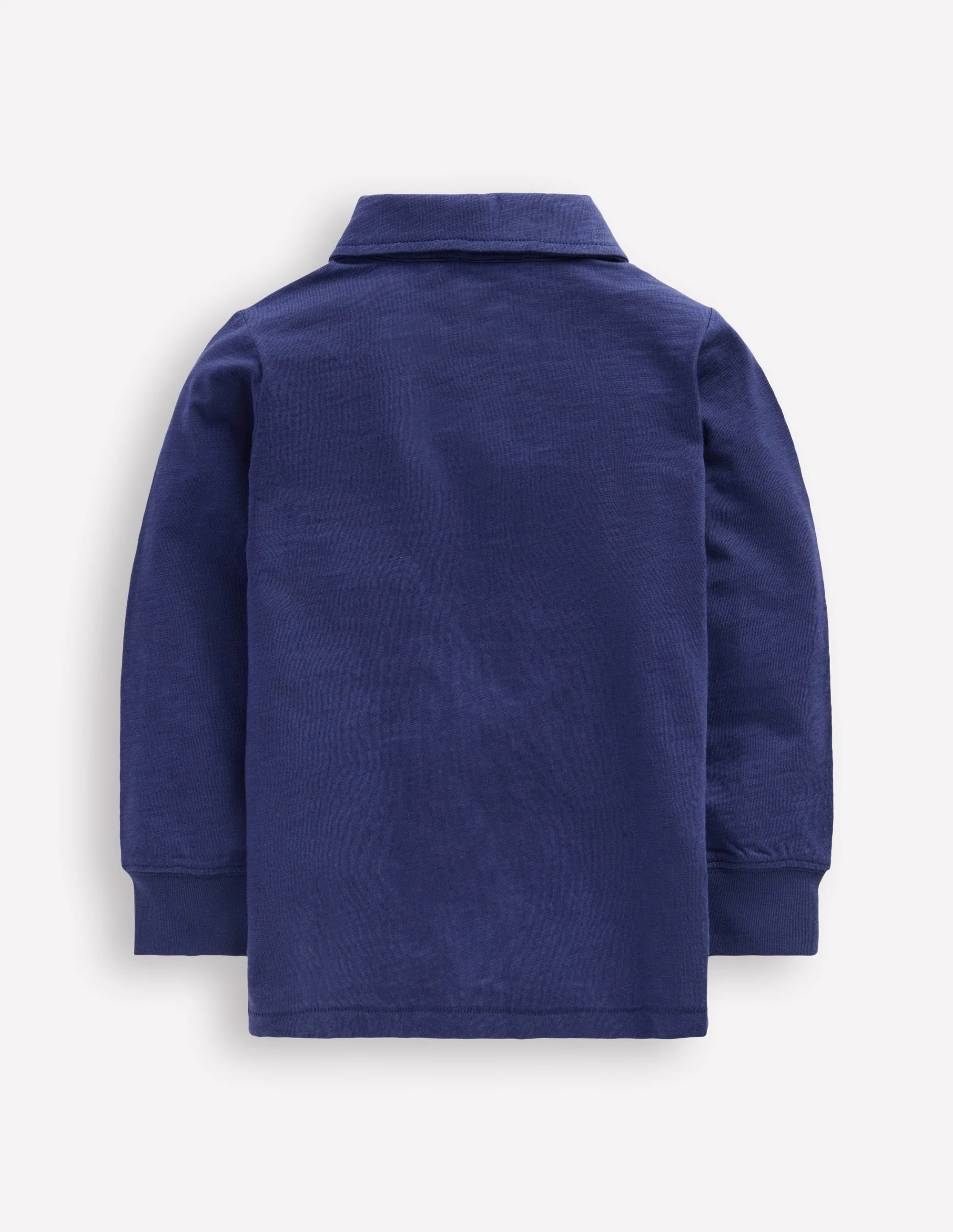 Langärmliges Poloshirt aus Flammgarn-Schuluniform-Marineblau - Image 2