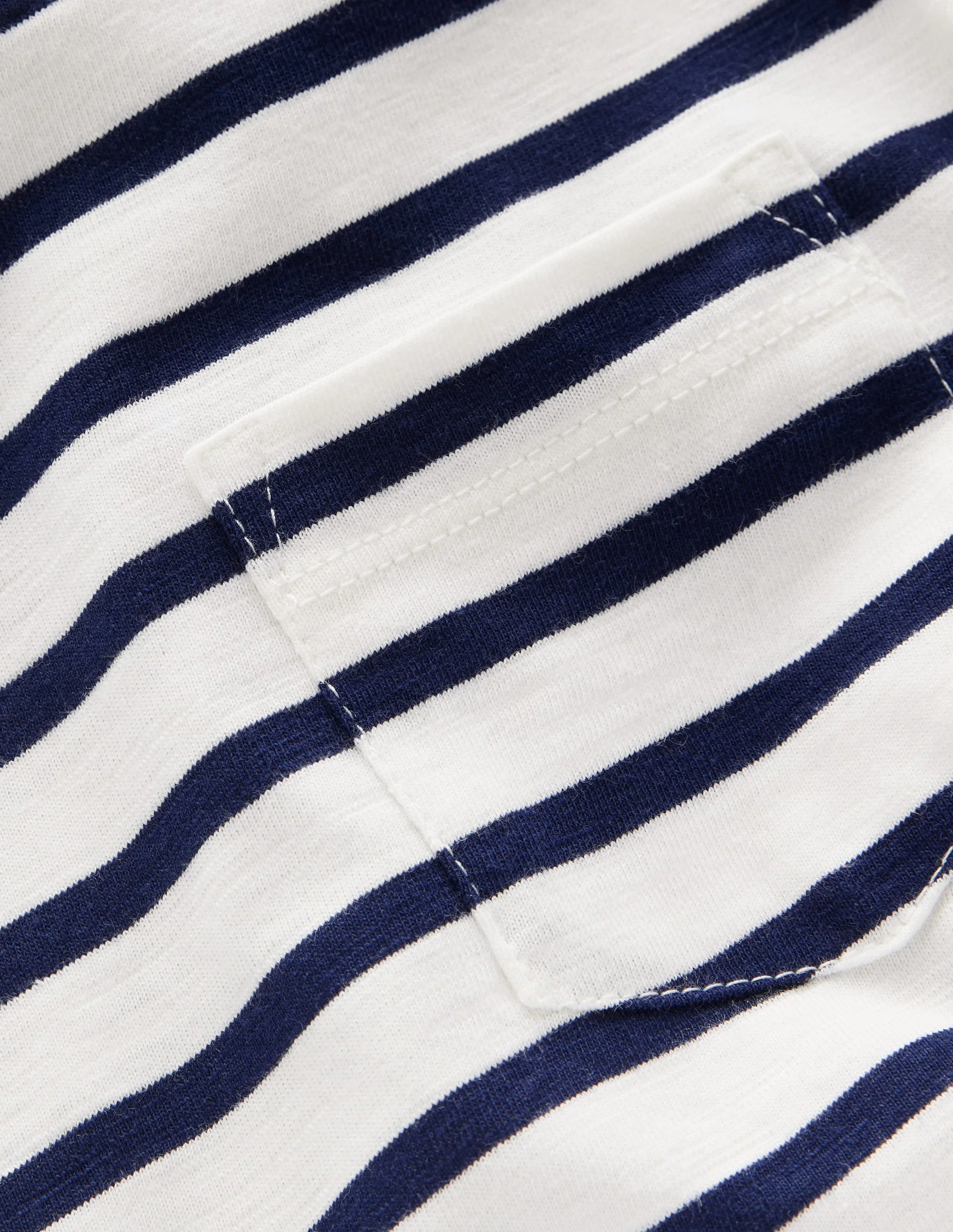 Langärmliges T-Shirt für den Alltag-Zartes Naturweiß/Schuluniform-Marineblau - Image 3