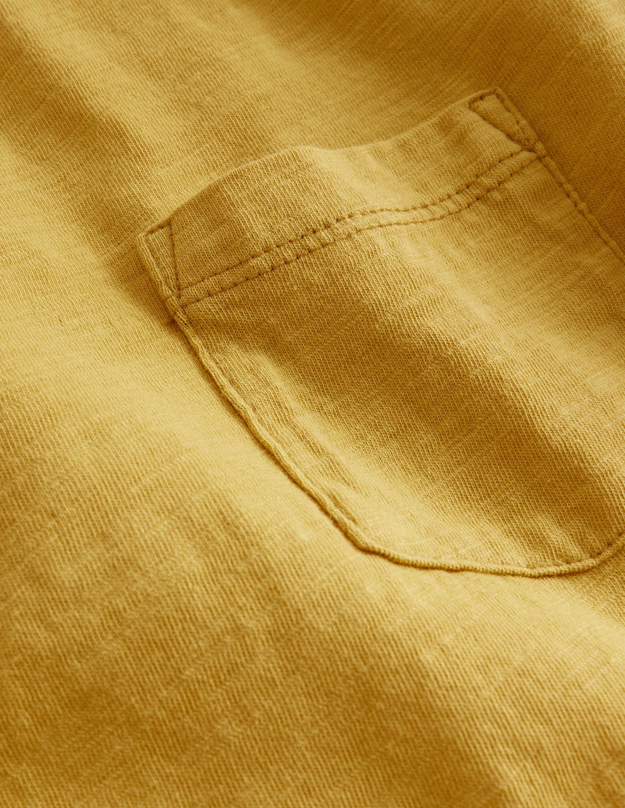 Langärmliges T-Shirt in gewaschener Optik-Ölgelb - Image 3
