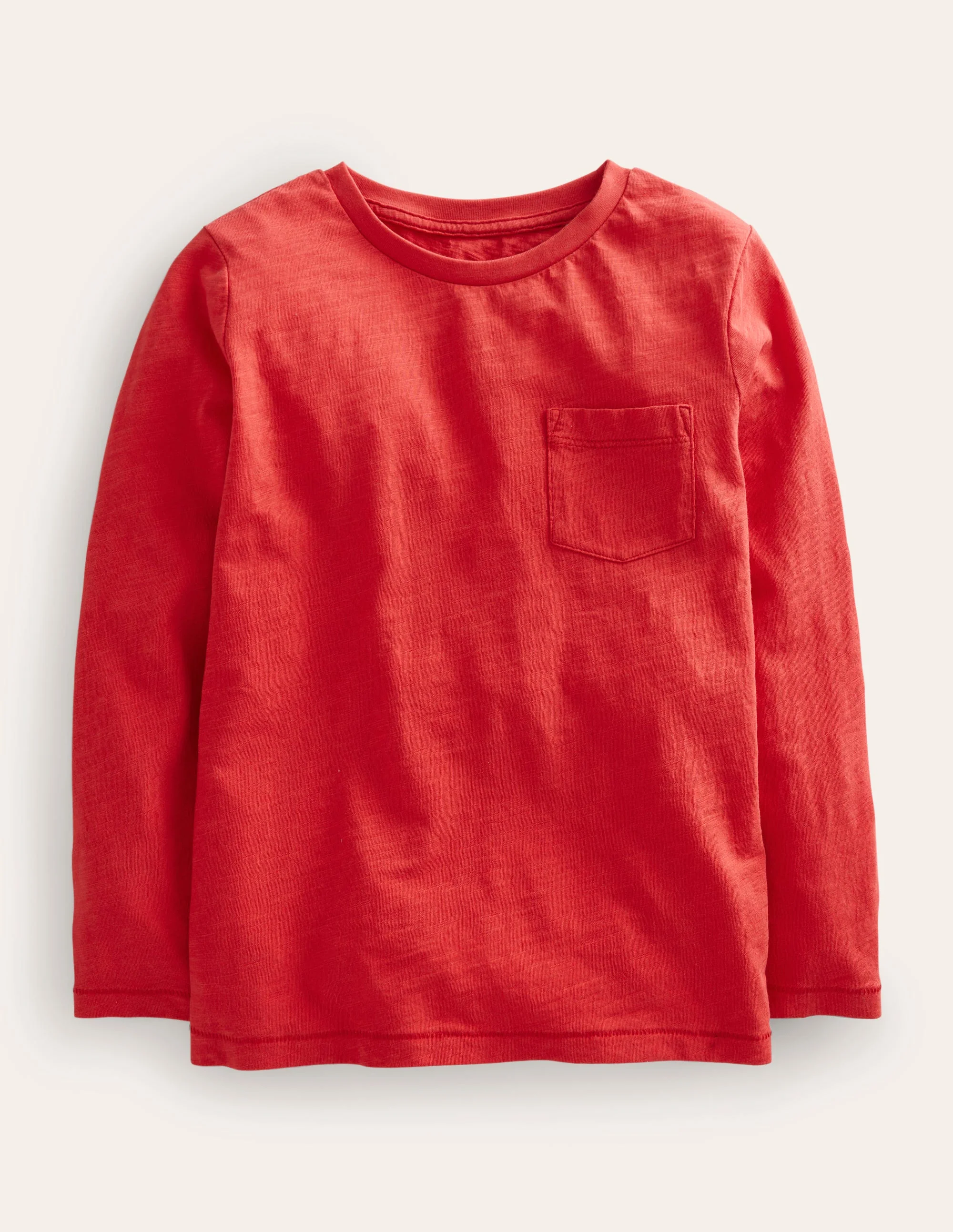 Langärmliges T-Shirt in gewaschener Optik-Rockabilly-Rot