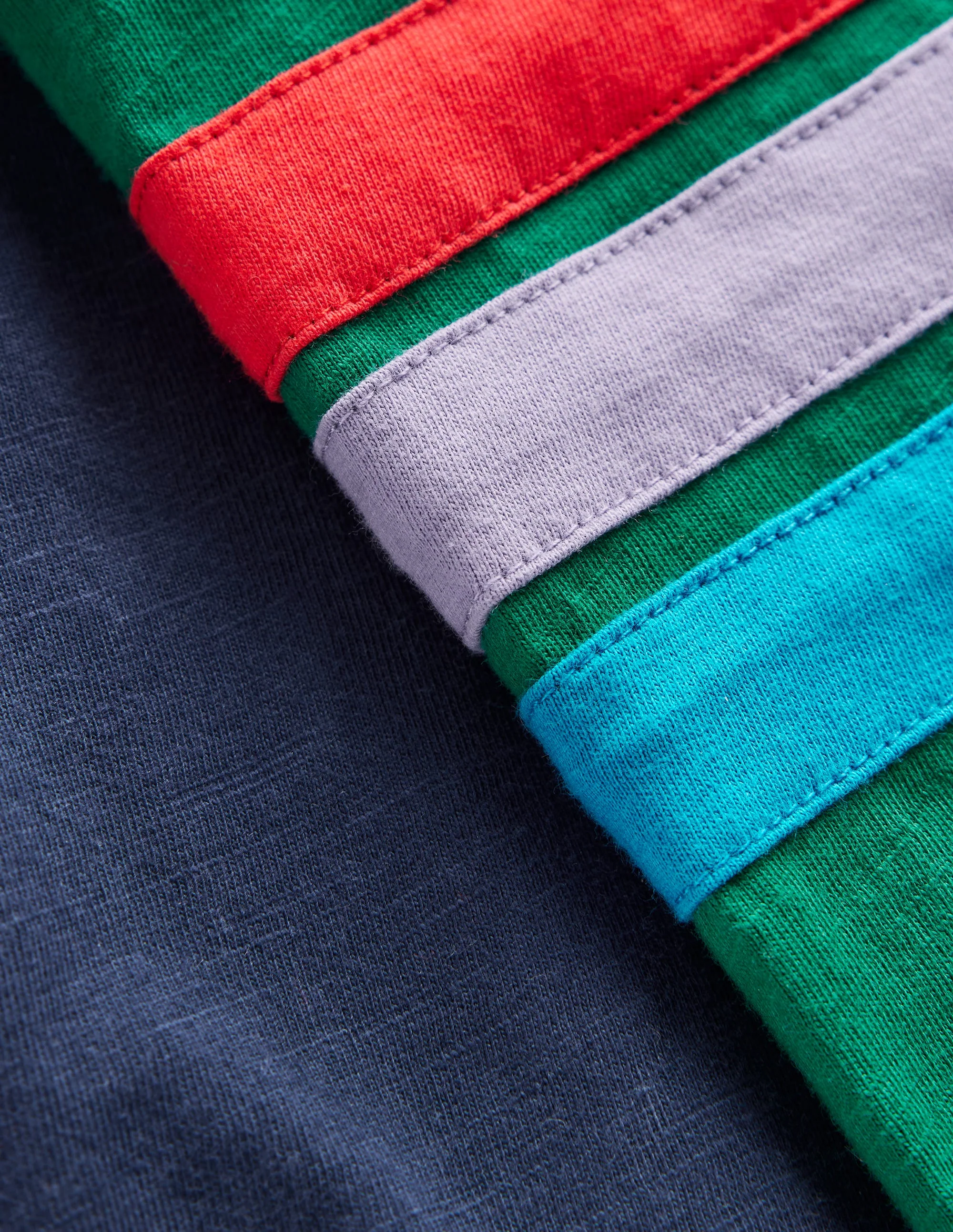 Langärmliges T-Shirt mit Raglanärmeln-Juwelgrün/ Marineblau - Image 3