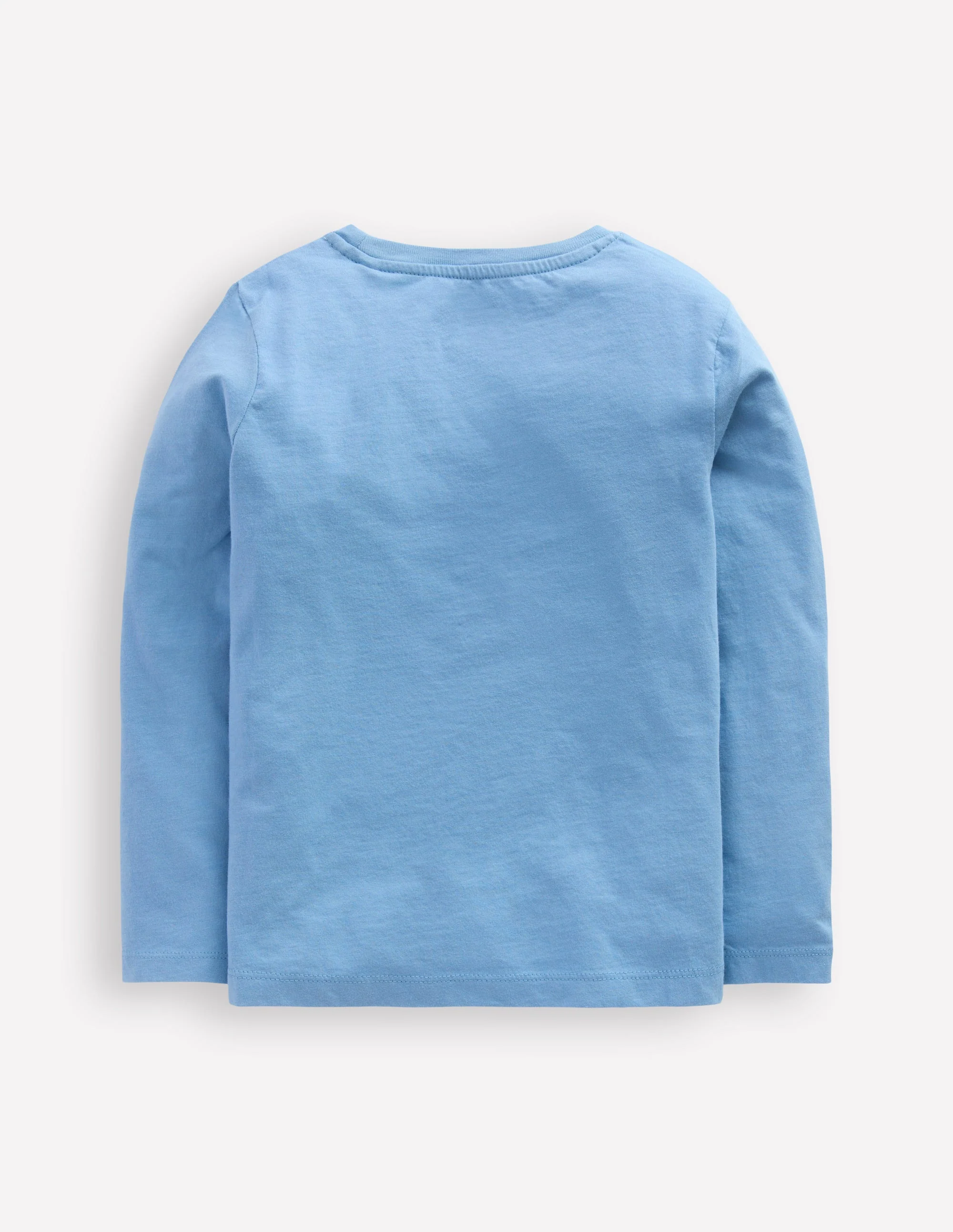 Langarmshirt aus Bouclé-Meeresdunst-Blau Eule - Image 2