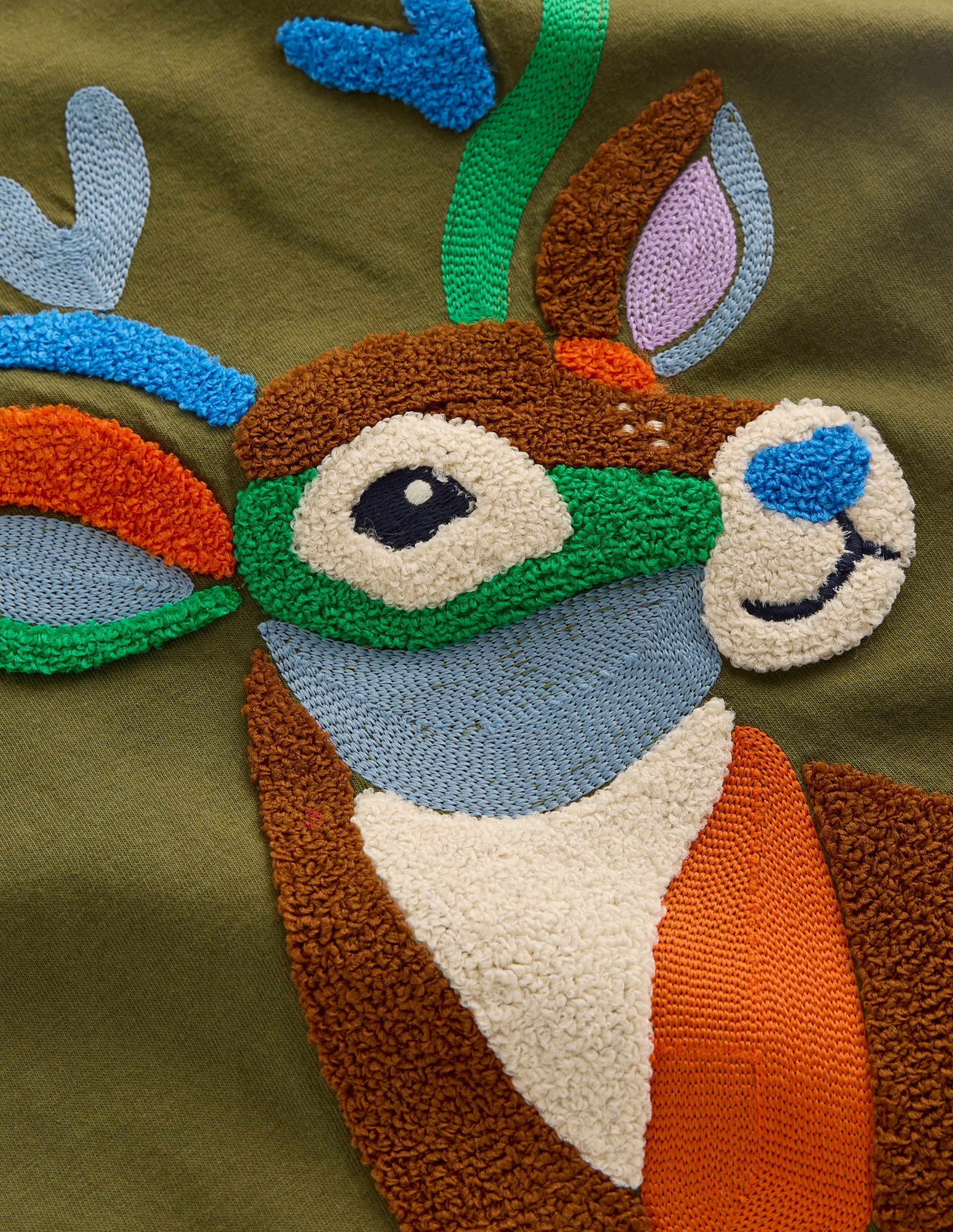 Langarmshirt aus Bouclé-Wintermoos Hirsch - Image 3