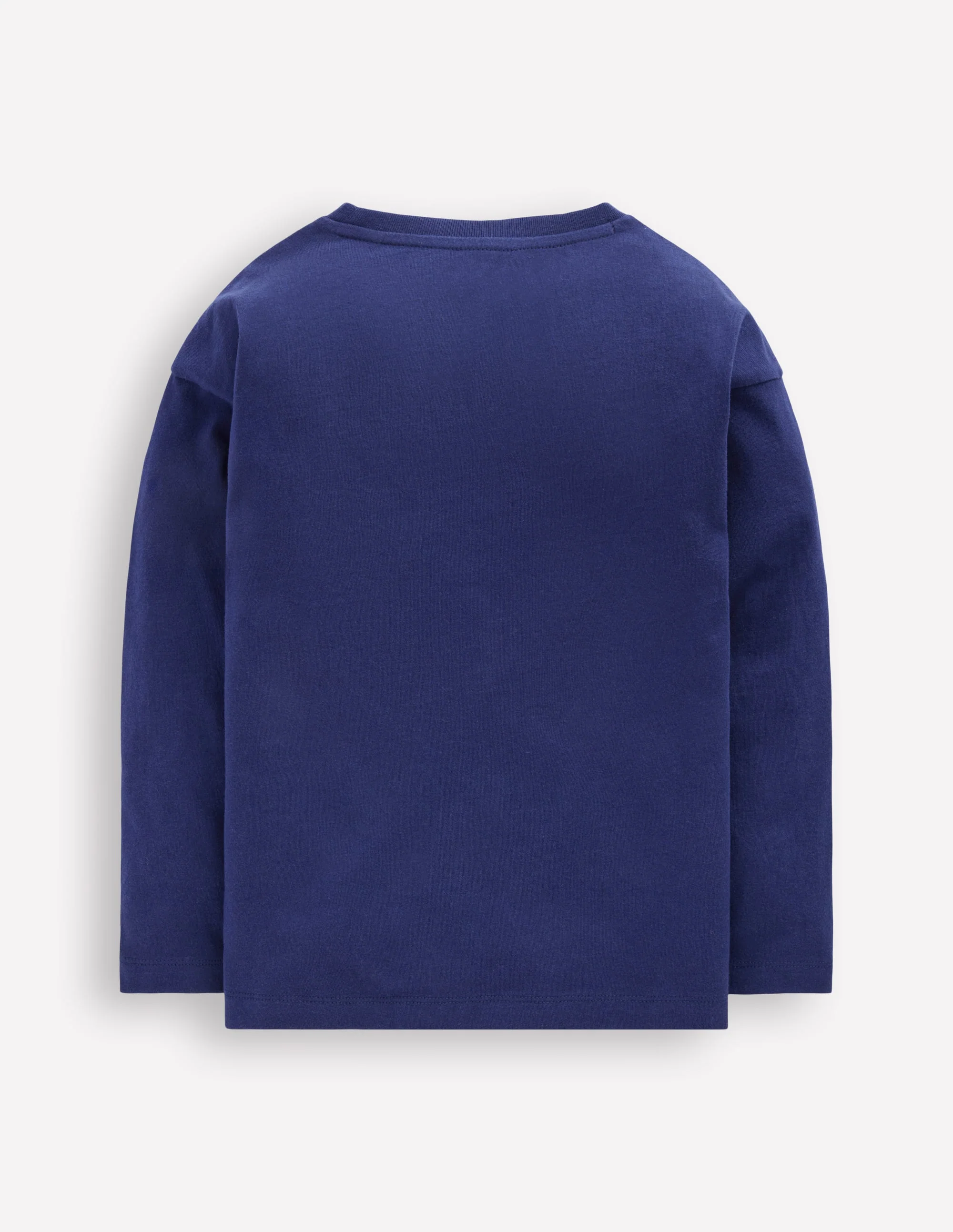 Langarmshirt mit Aufnäher-Schuluniform-Marineblau Hobbys - Image 2