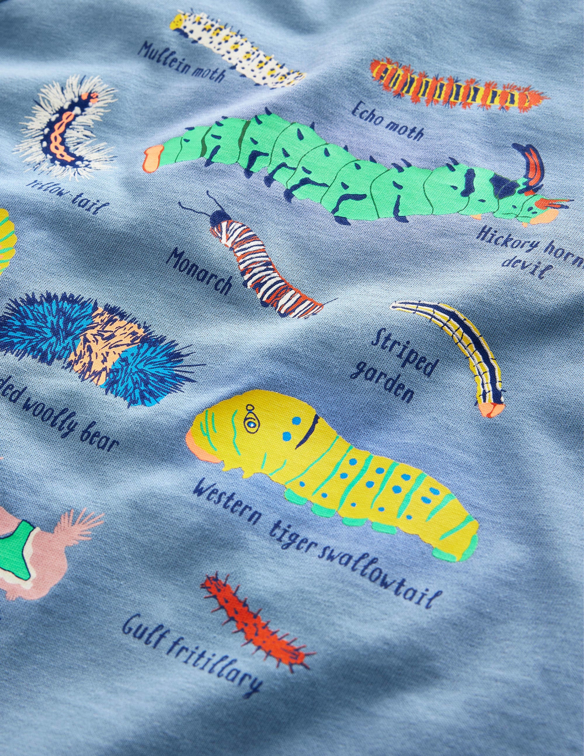 Lehrreiches T-Shirt mit Tiermotiv-Graublau, Insekten - Image 3