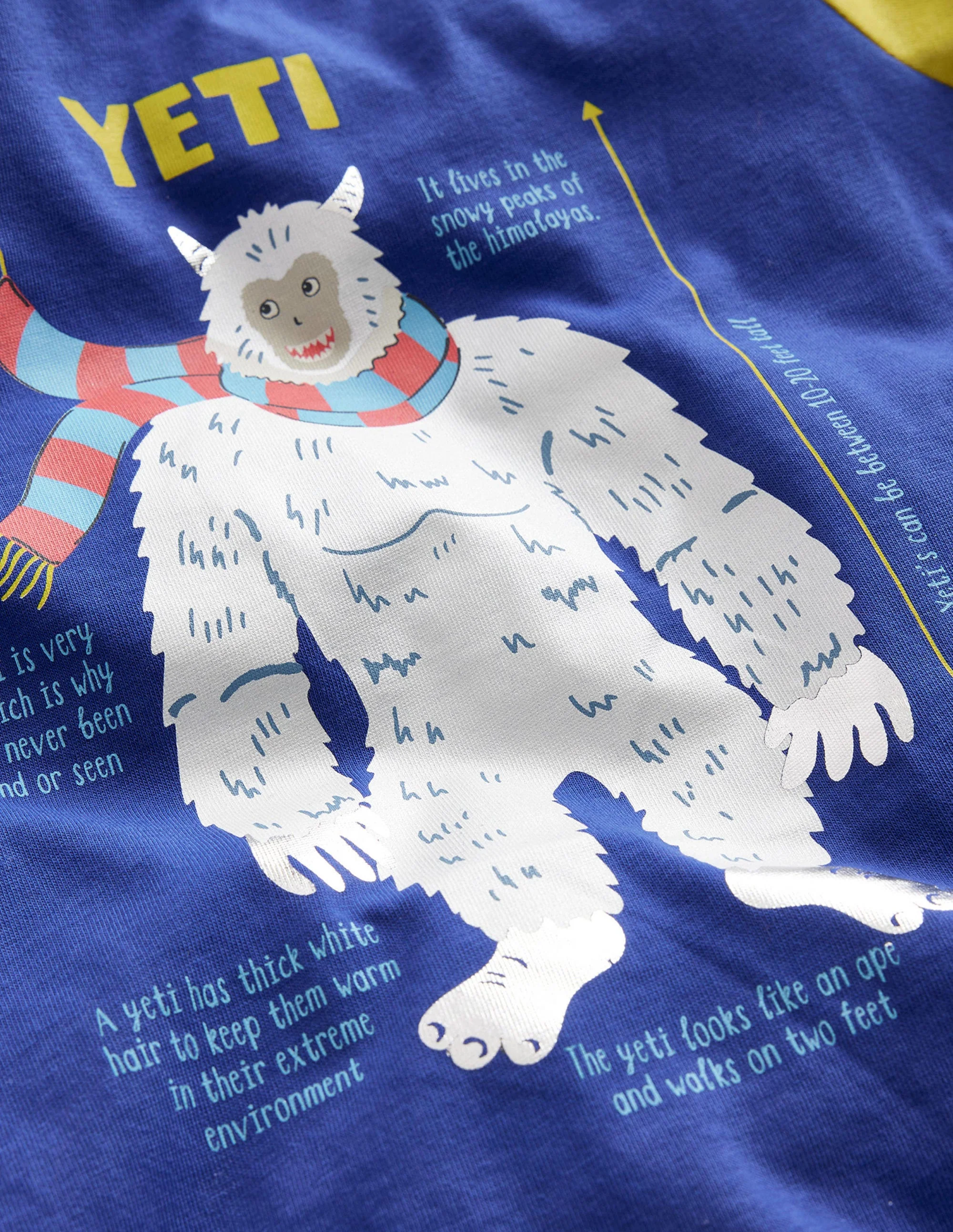 Lern-T-Shirt mit Grafik-Dunkles Kobaltblau/Stachelbeergelb - Image 3