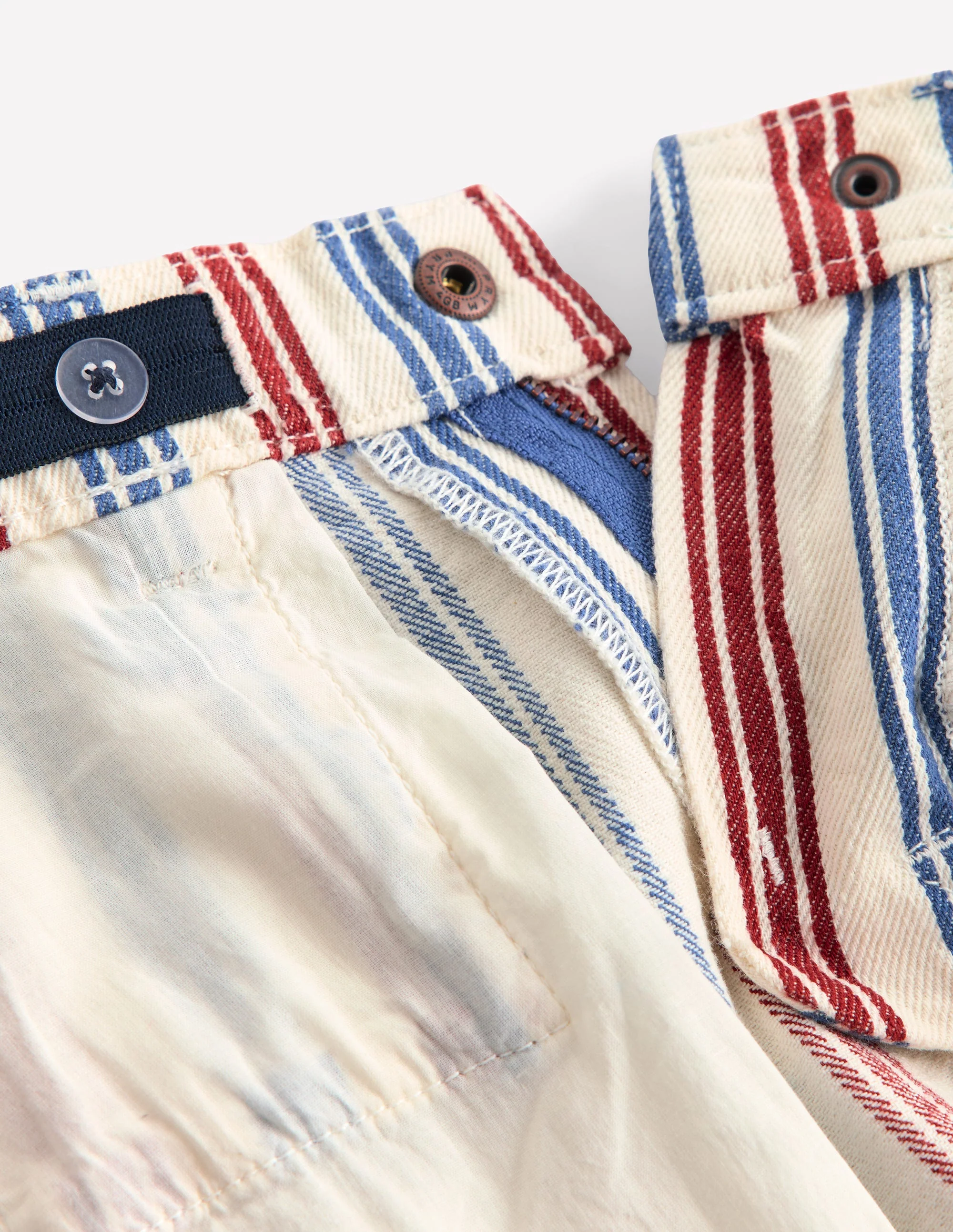 Lockere Jeanshose mit geradem Bein-Blaue und Rot Streifen - Image 5