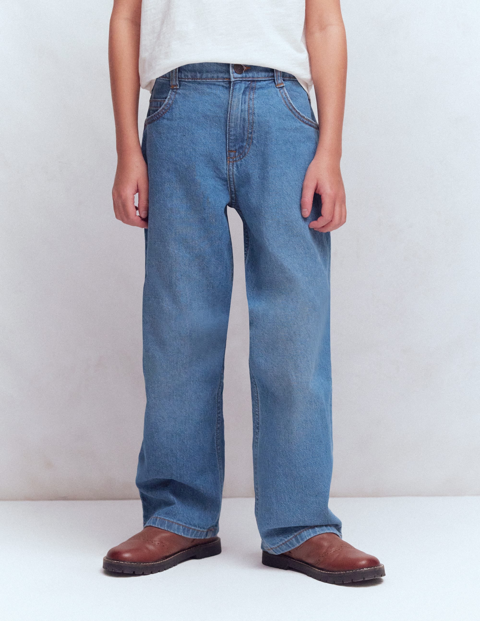 Lockere Jeanshose mit geradem Bein-MITTLERE WASCHUNG - Image 5