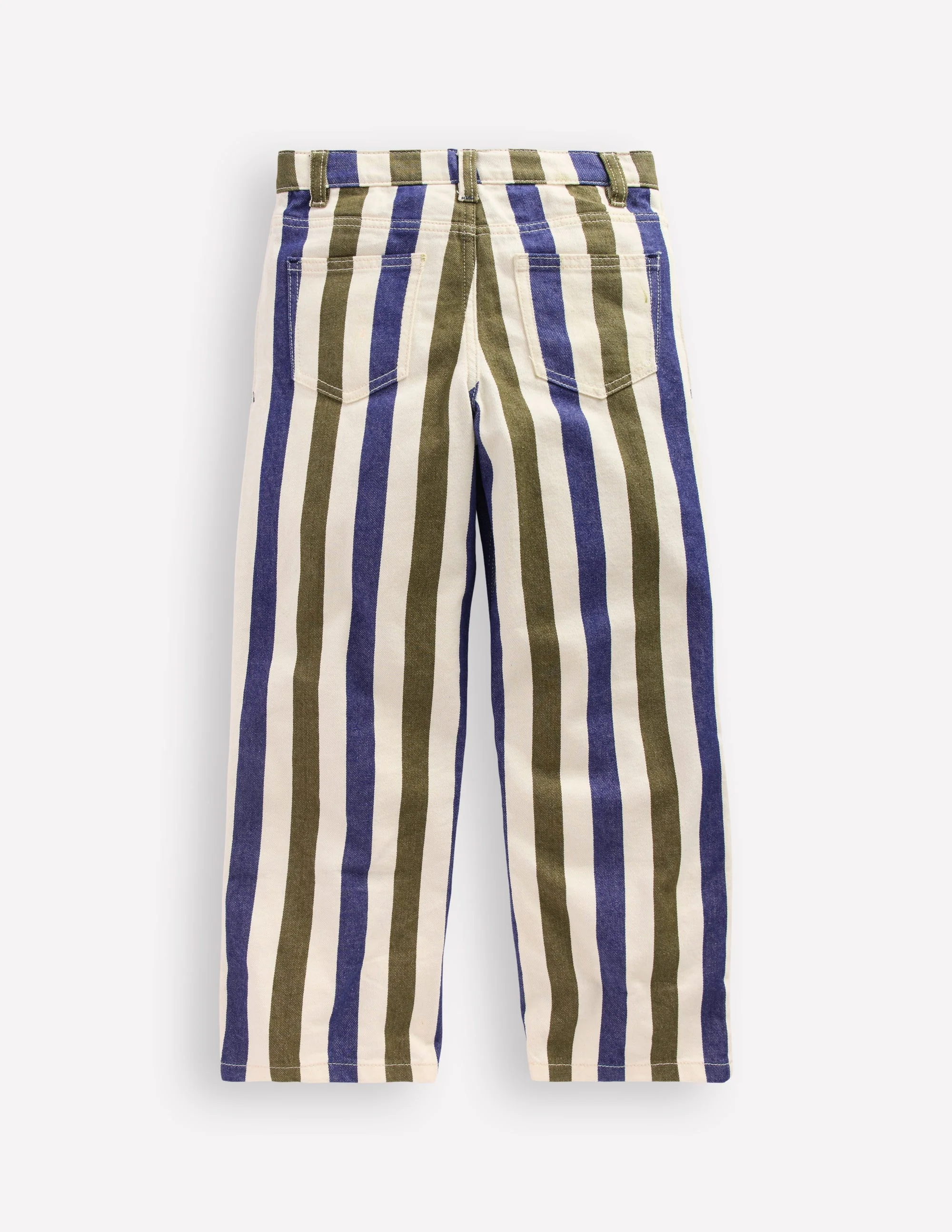 Lockere Jeanshose mit geradem Bein-Surf The Web-Blau und Wintermoos - Image 5