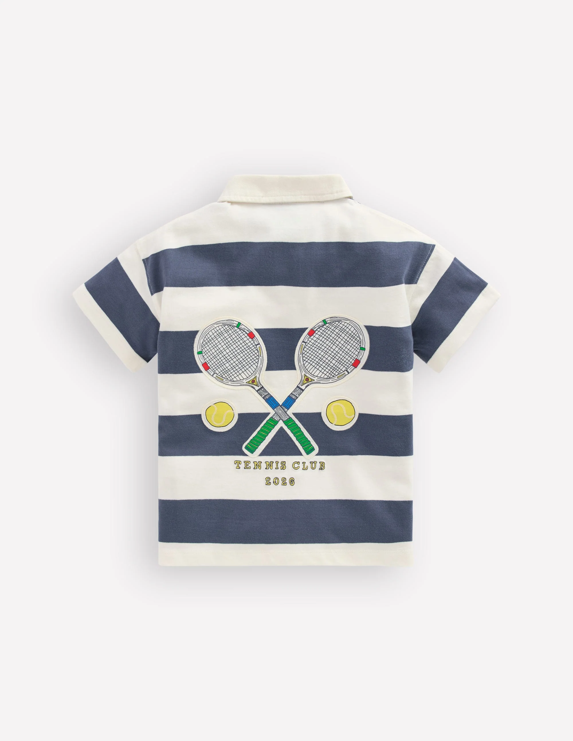 Lockeres Polohemd mit Applikation-Roboterblau Tennis - Image 6