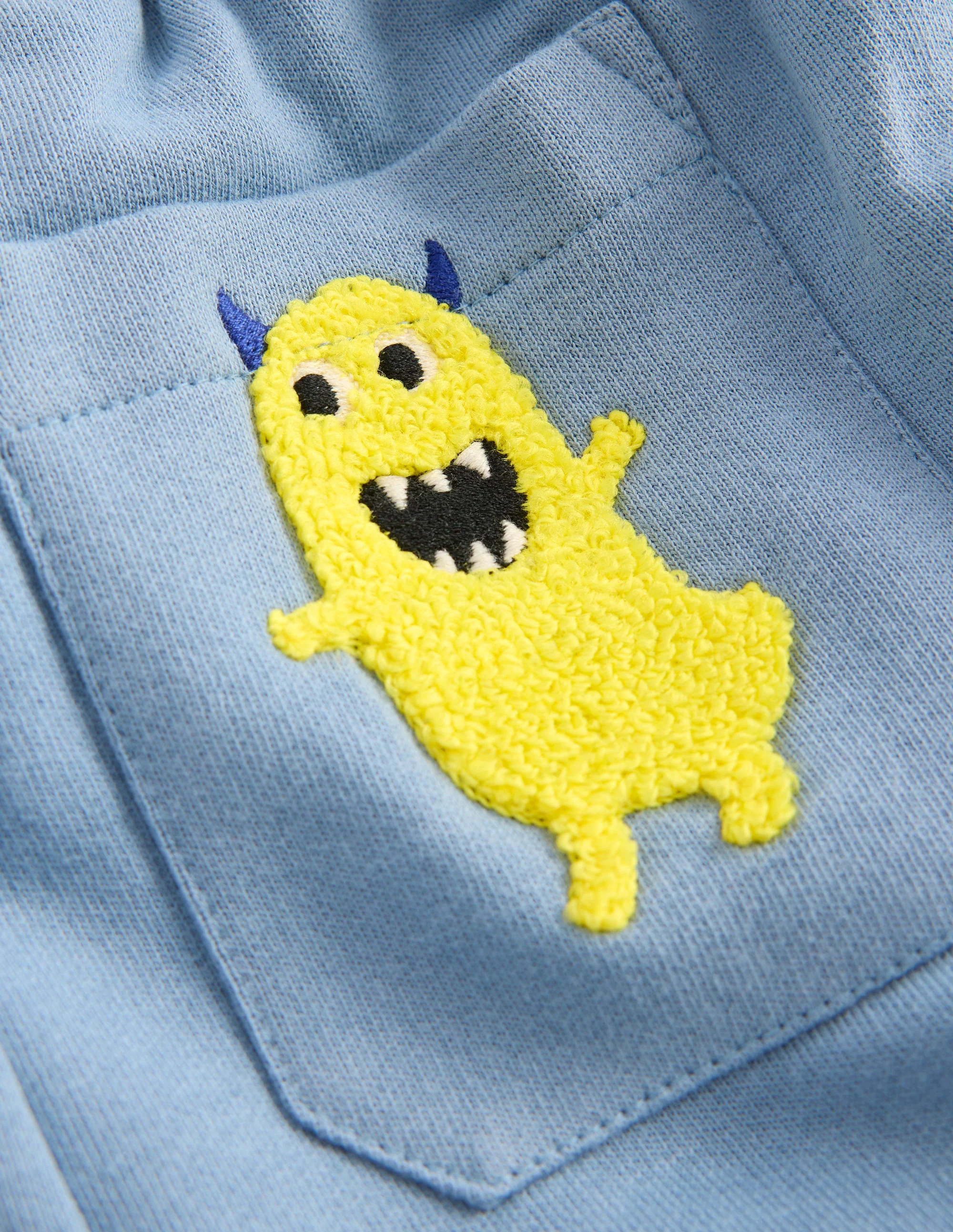 Lustige Jogginghose-Französisches Blau Monster-Applikation - Image 6
