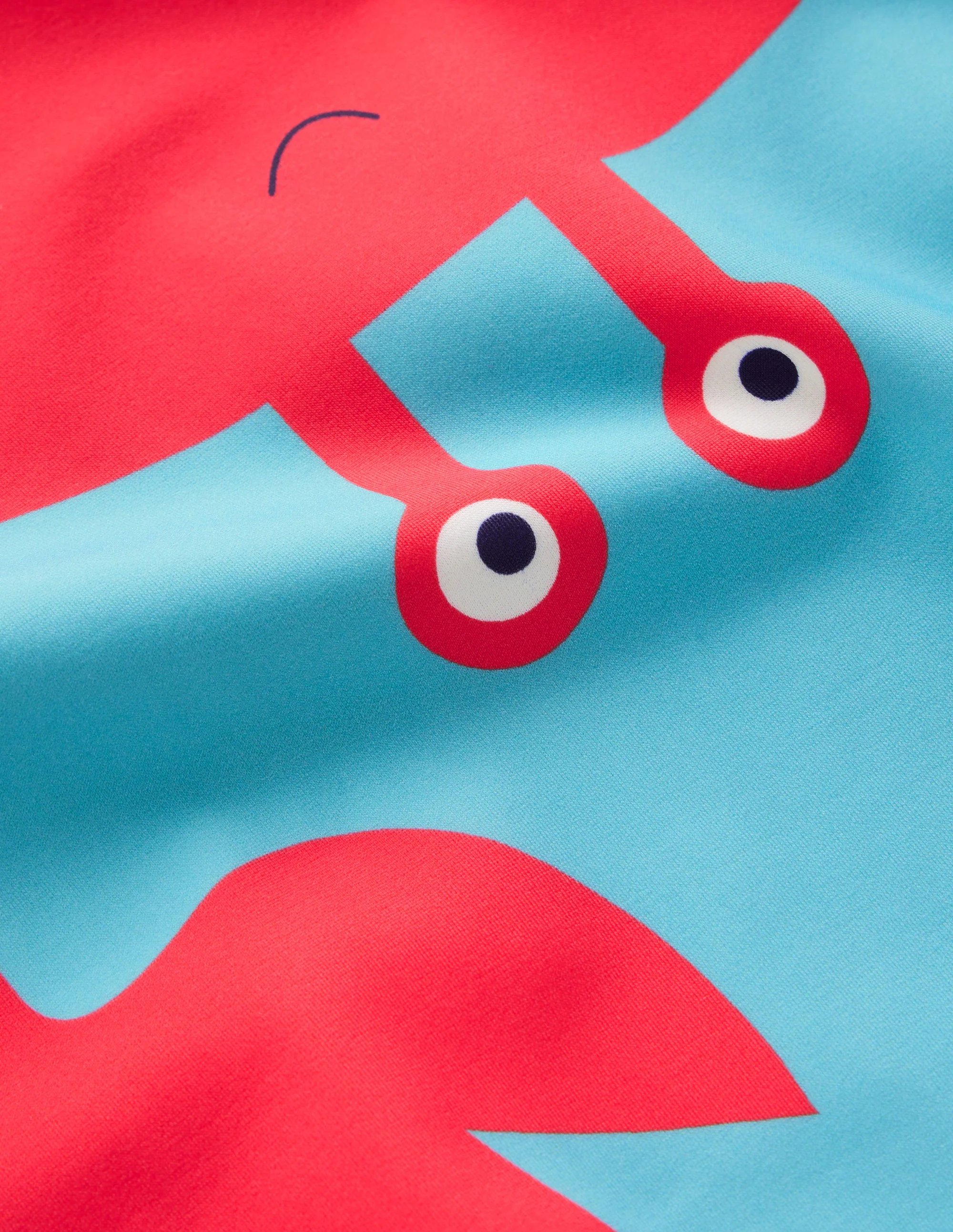 Lustiges Badeshirt mit Sonnenschutz-Aqua Meeresblau Krebs - Image 3