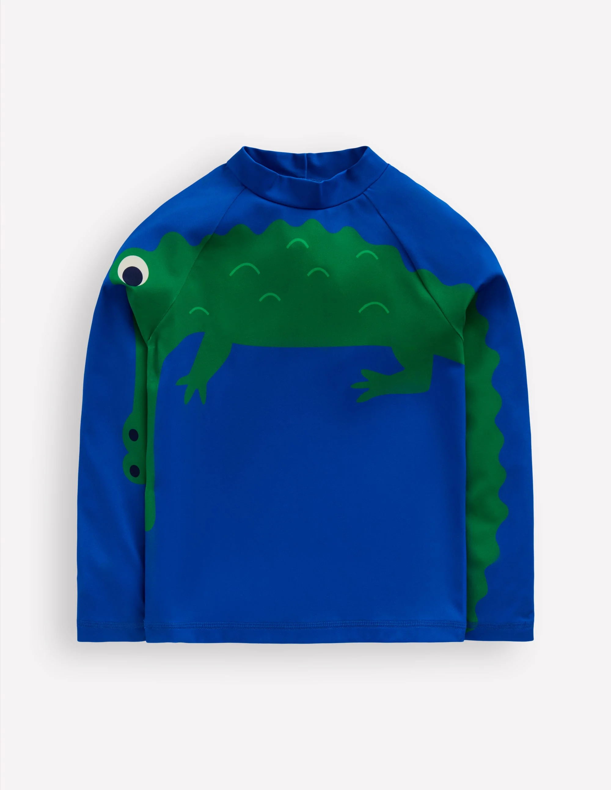 Lustiges Badeshirt mit Sonnenschutz-Blau Krokodilleder