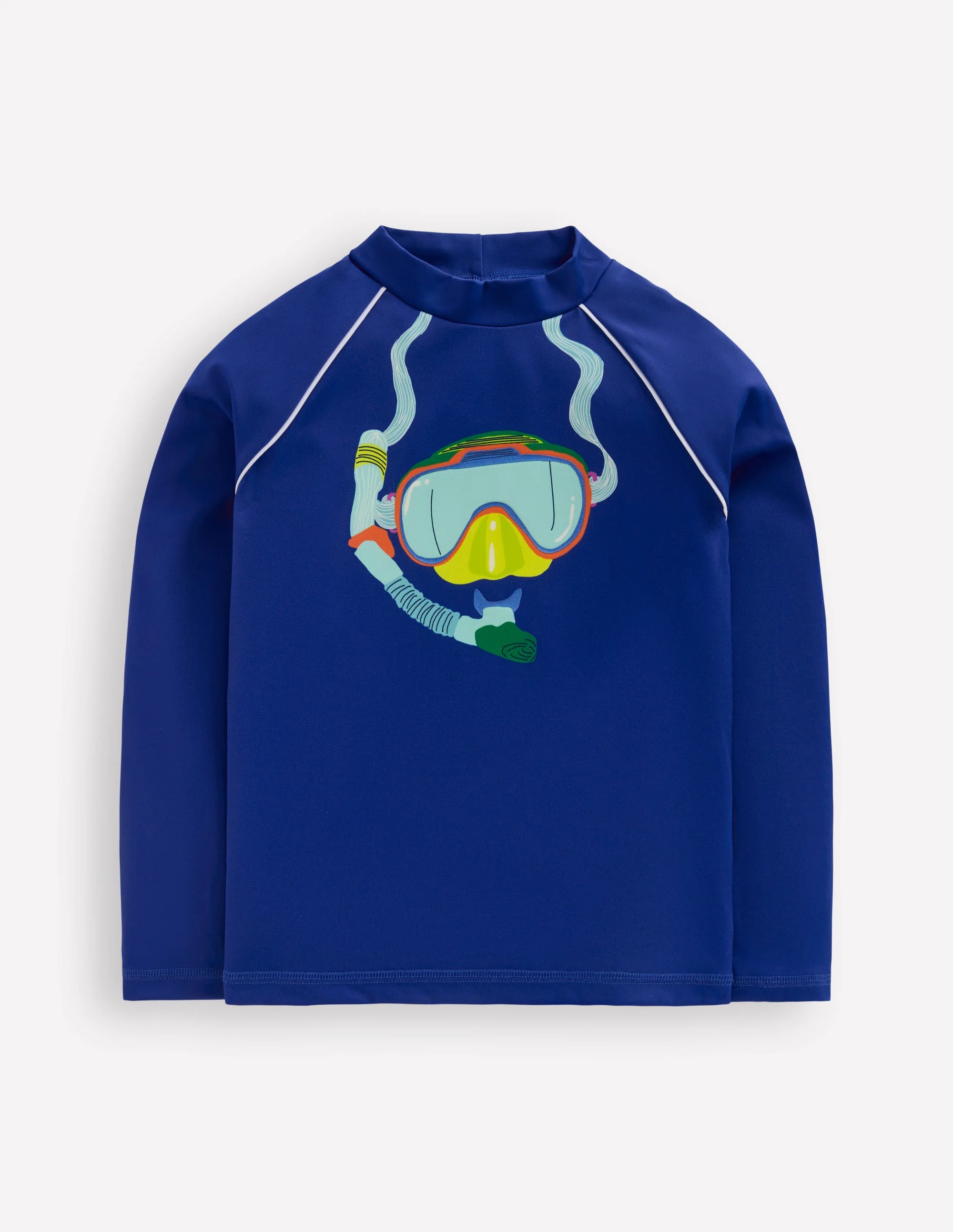 Lustiges Badeshirt mit Sonnenschutz-Saphirblau Schnorcheln