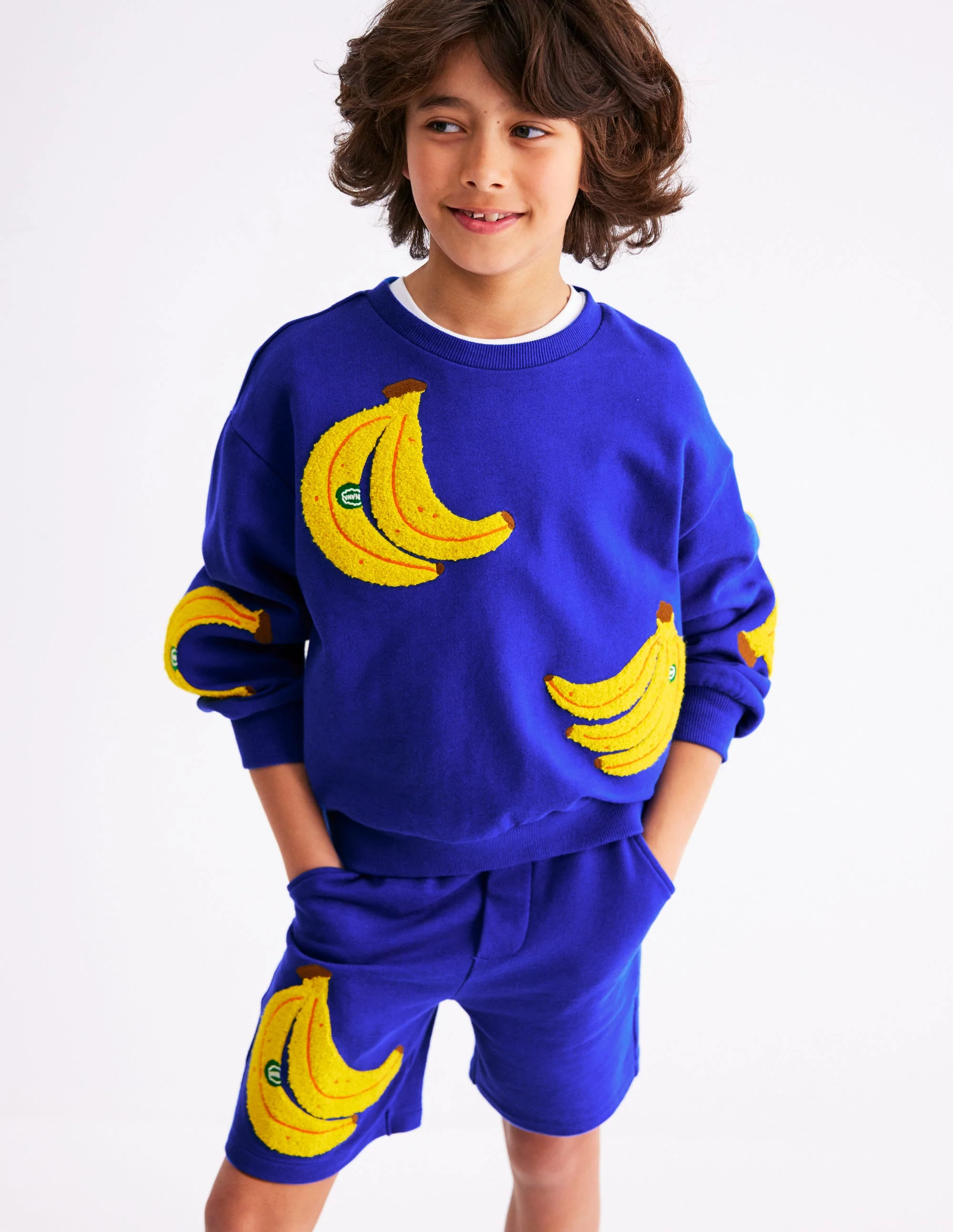 Lustiges Sweatshirt-Surf The Web-Blau Banane - Image 2