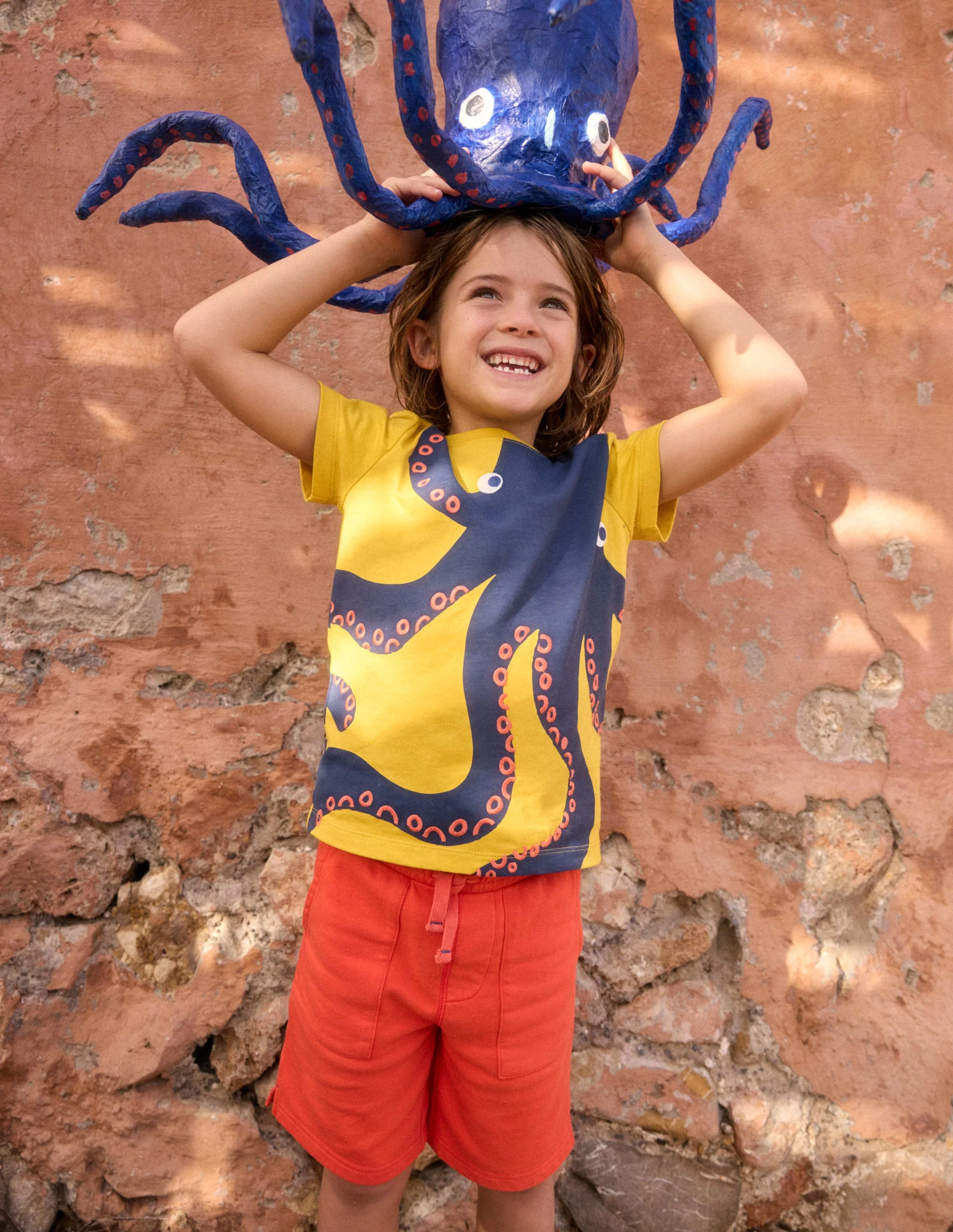 Lustiges T-Shirt mit Grafik-Ananas-Gelb Oktopus - Image 4