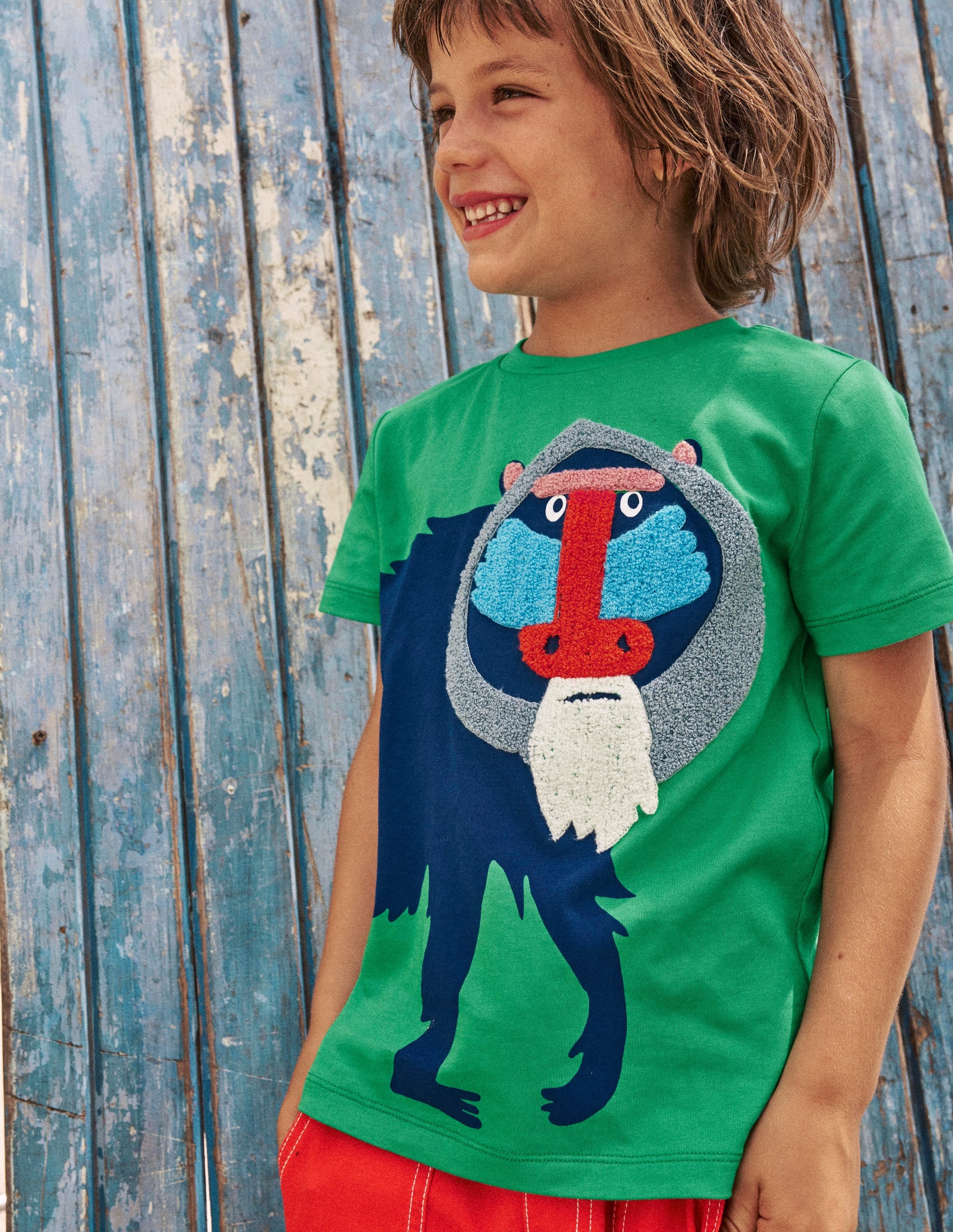 Lustiges T-Shirt mit Grafik-Blassgrün Pavian - Image 4