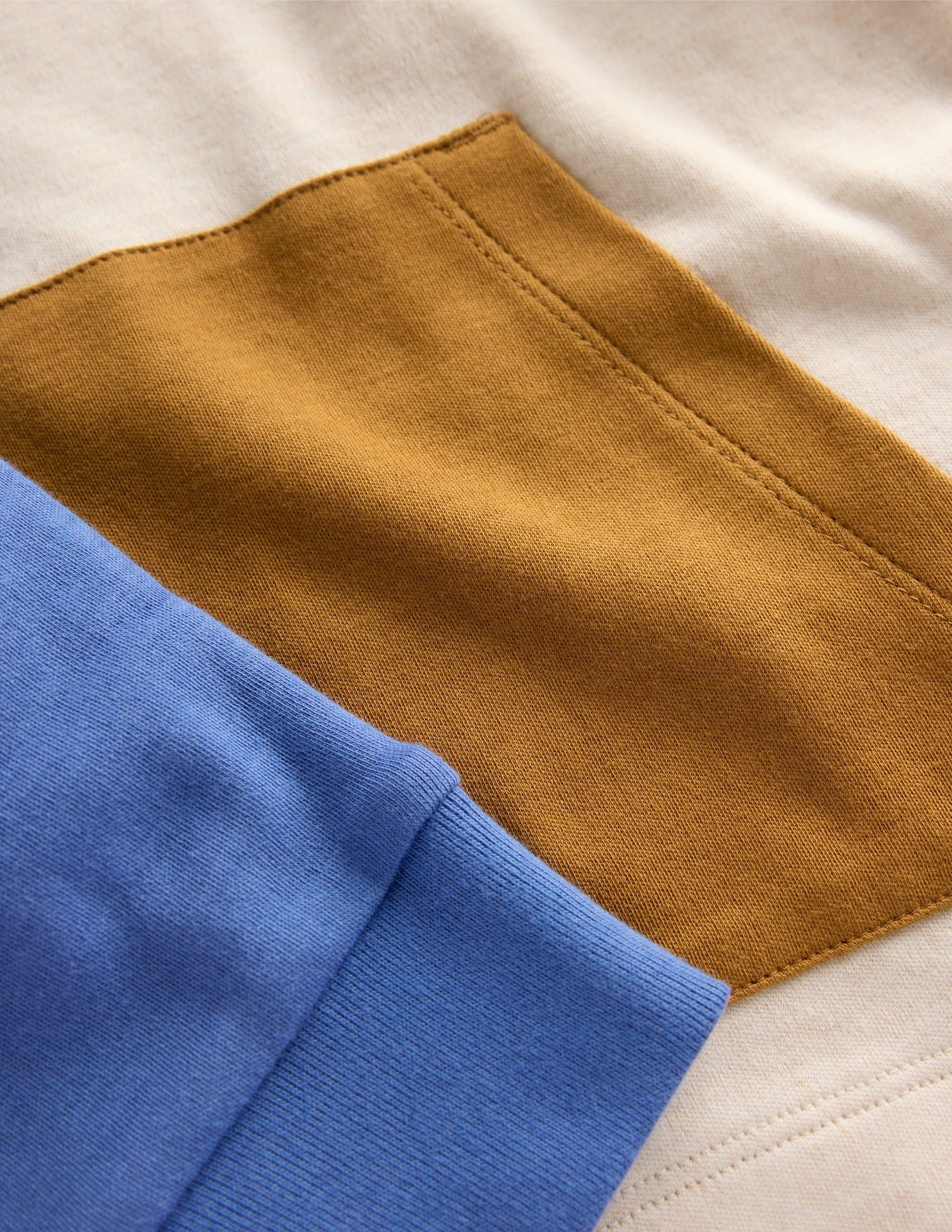 Mittelschwerer Kapuzenpullover-Haferbeige meliert/Flussblau - Image 6