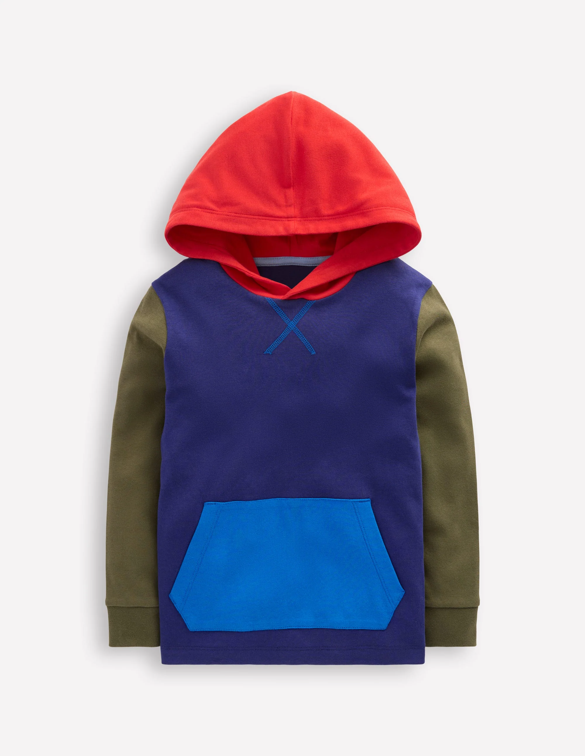 Mittelschwerer Kapuzenpullover-Steuerbordblau/Waldgrün - Image 4