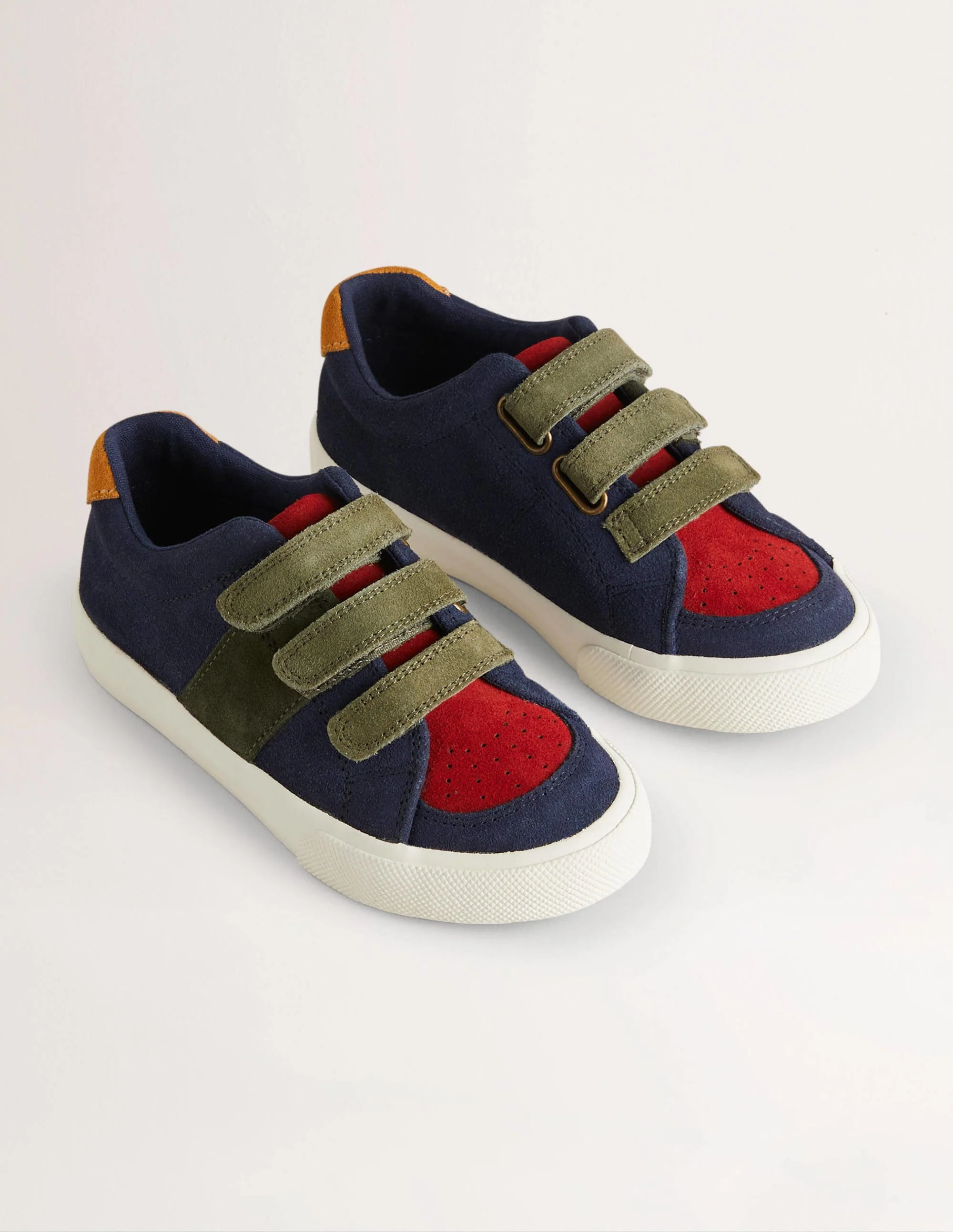 Niedrige Sneaker aus Leder-Bunt, Blockfarben - Image 2