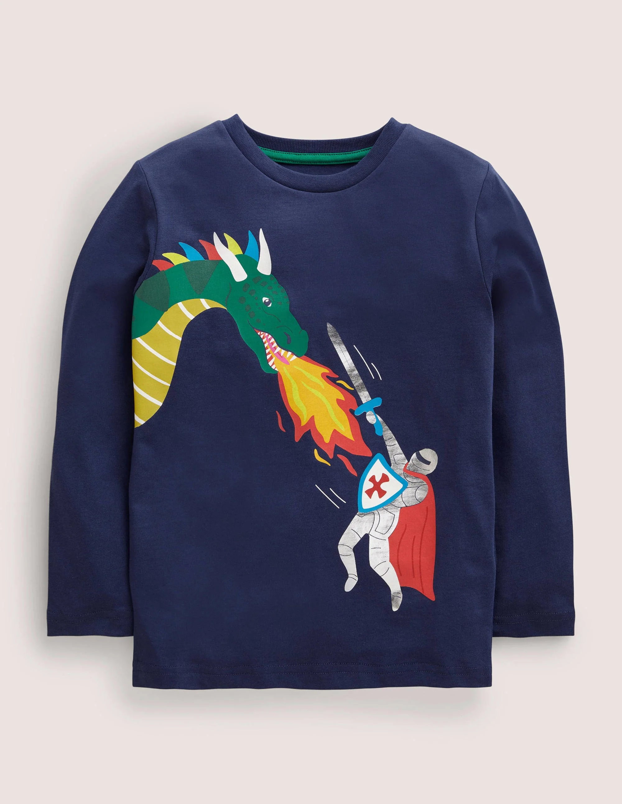 Oberteil mit Grafik-Schuluniform-Navy, Drache