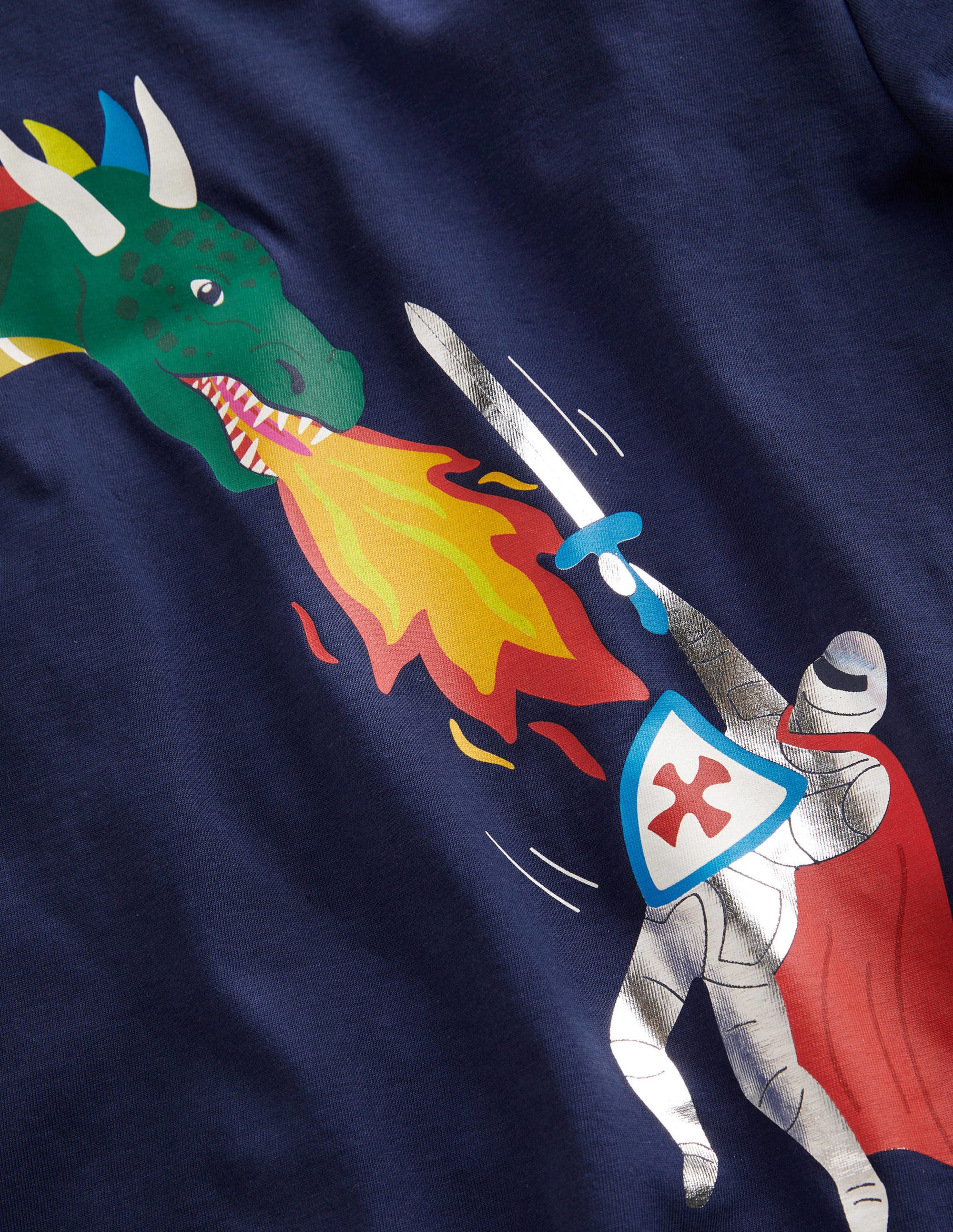 Oberteil mit Grafik-Schuluniform-Navy, Drache - Image 3