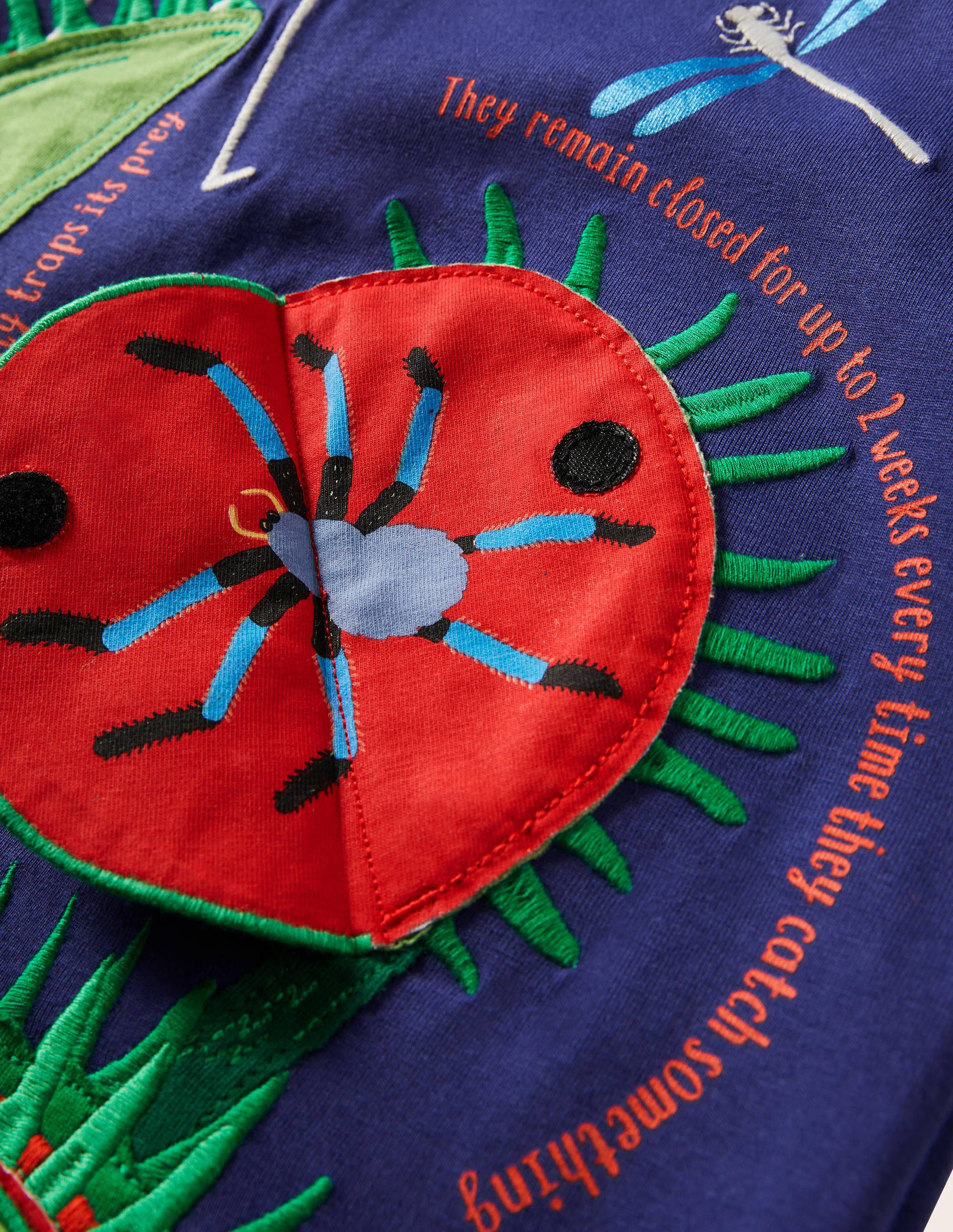 Oberteil mit lehrreichen Aufklappmotiven-Schuluniform-Navy, Venusfliegenfalle - Image 3