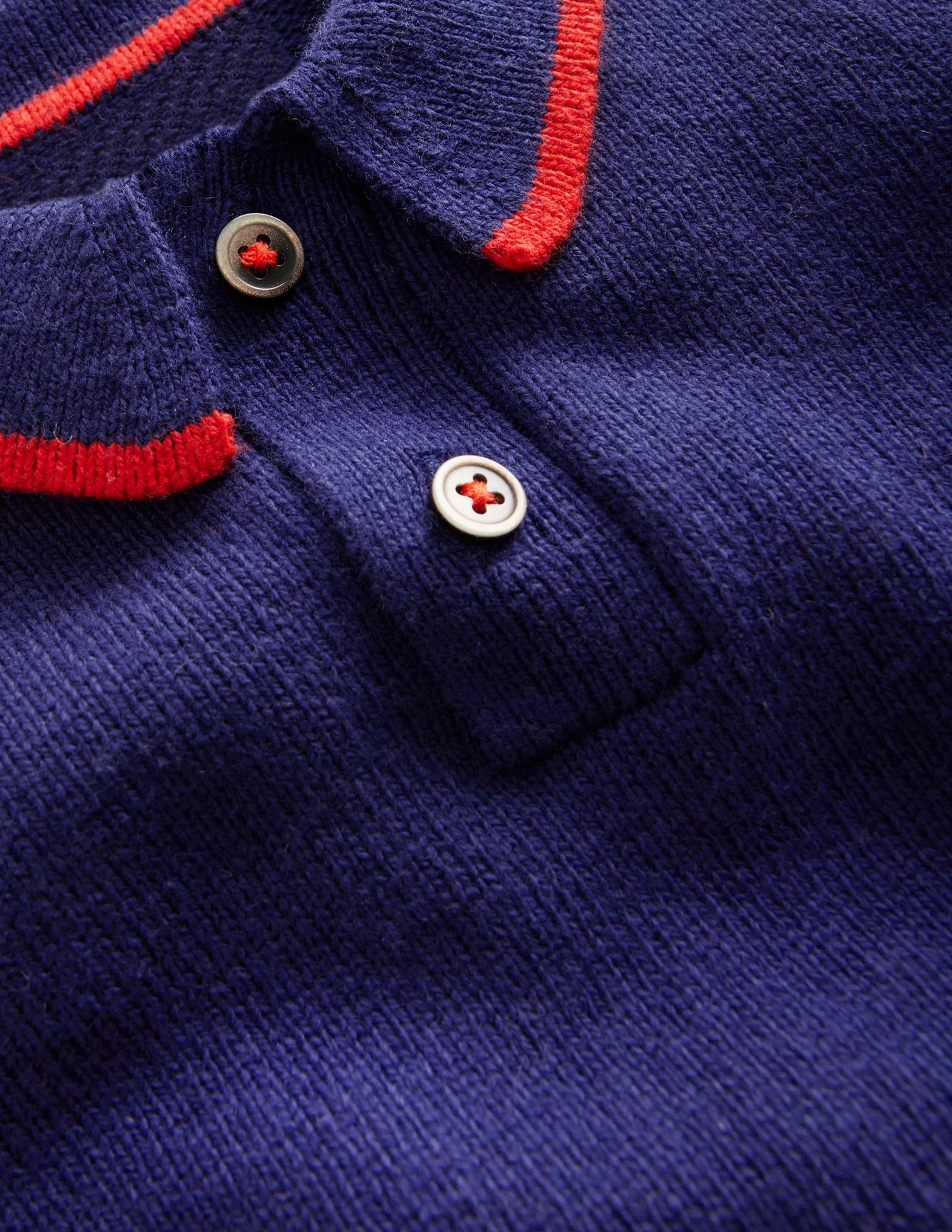 Oberteil mit Strickkragen-Französisches Marineblau - Image 3