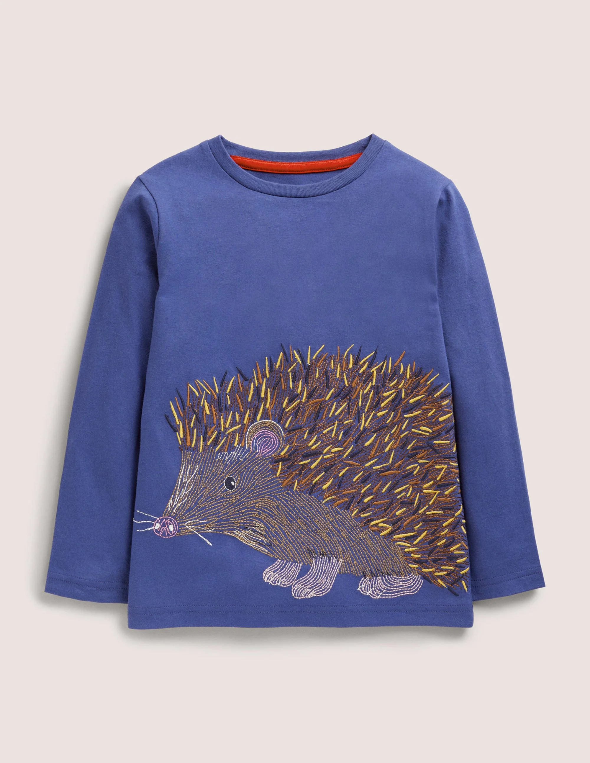 Oberteil mit Superstitch-Segelblau, Igel