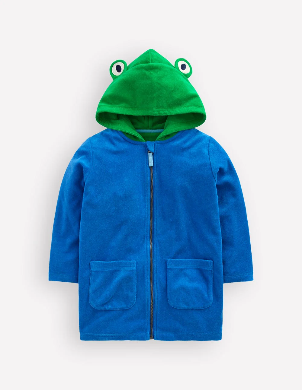 Origineller Frottee-Badeponcho mit Reißverschluss-Schildkröte