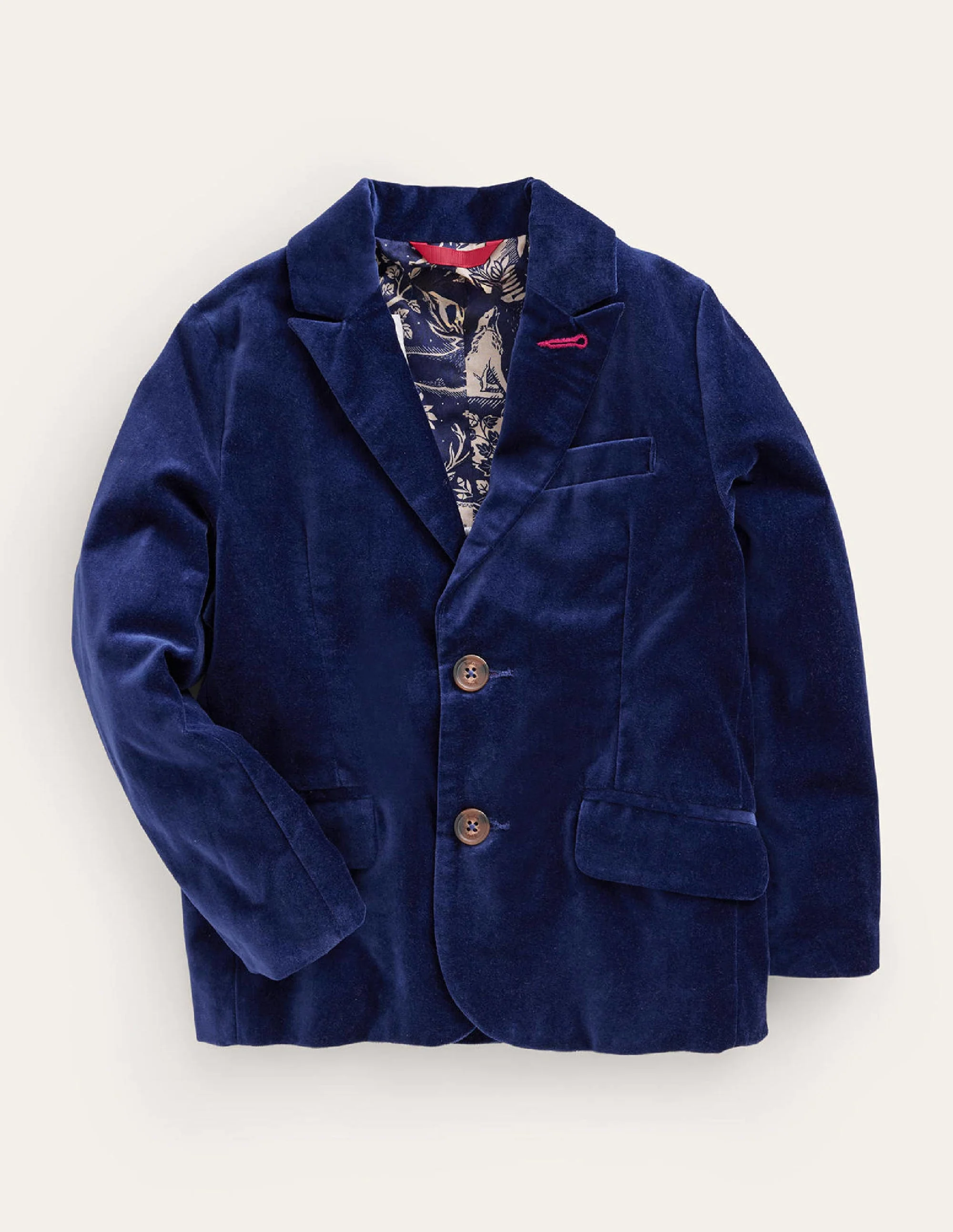 Party-Blazer aus Samt-Blau