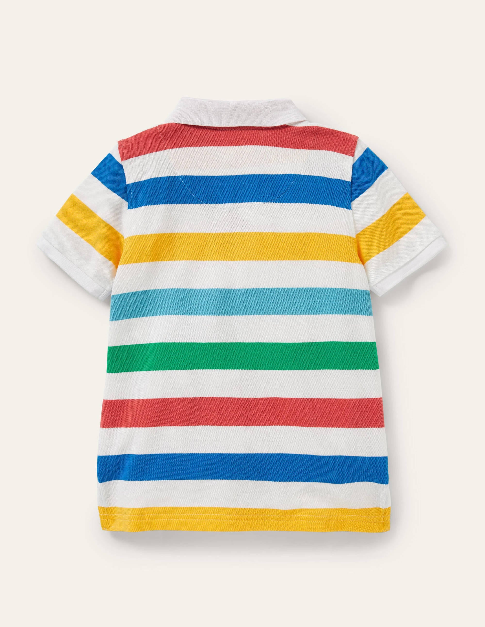 Piqué-Polohemd-Bunt/Regenbogen, Gestreift - Image 2