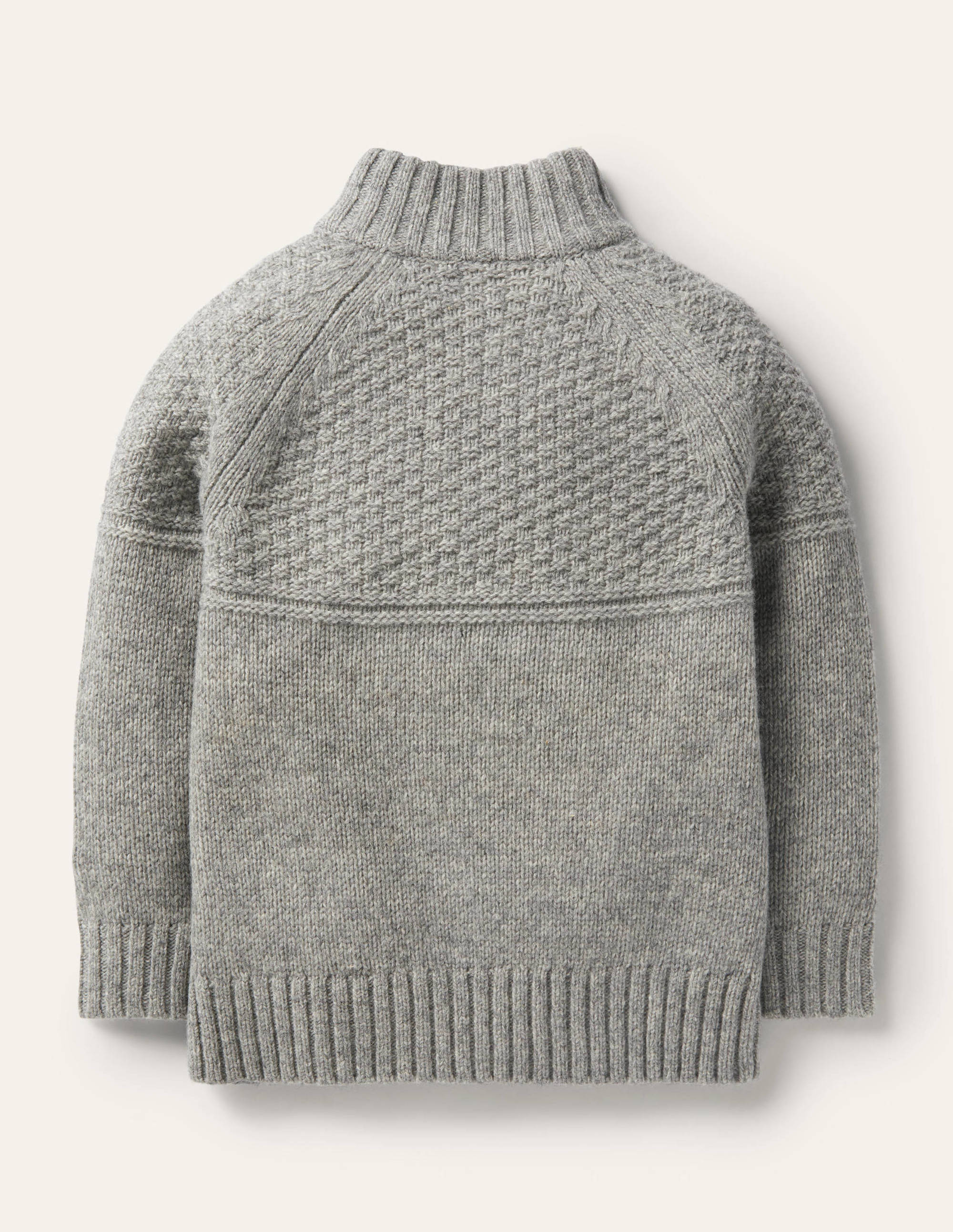 Pullover mit halbem Reißverschluss-Grau Meliert - Image 2