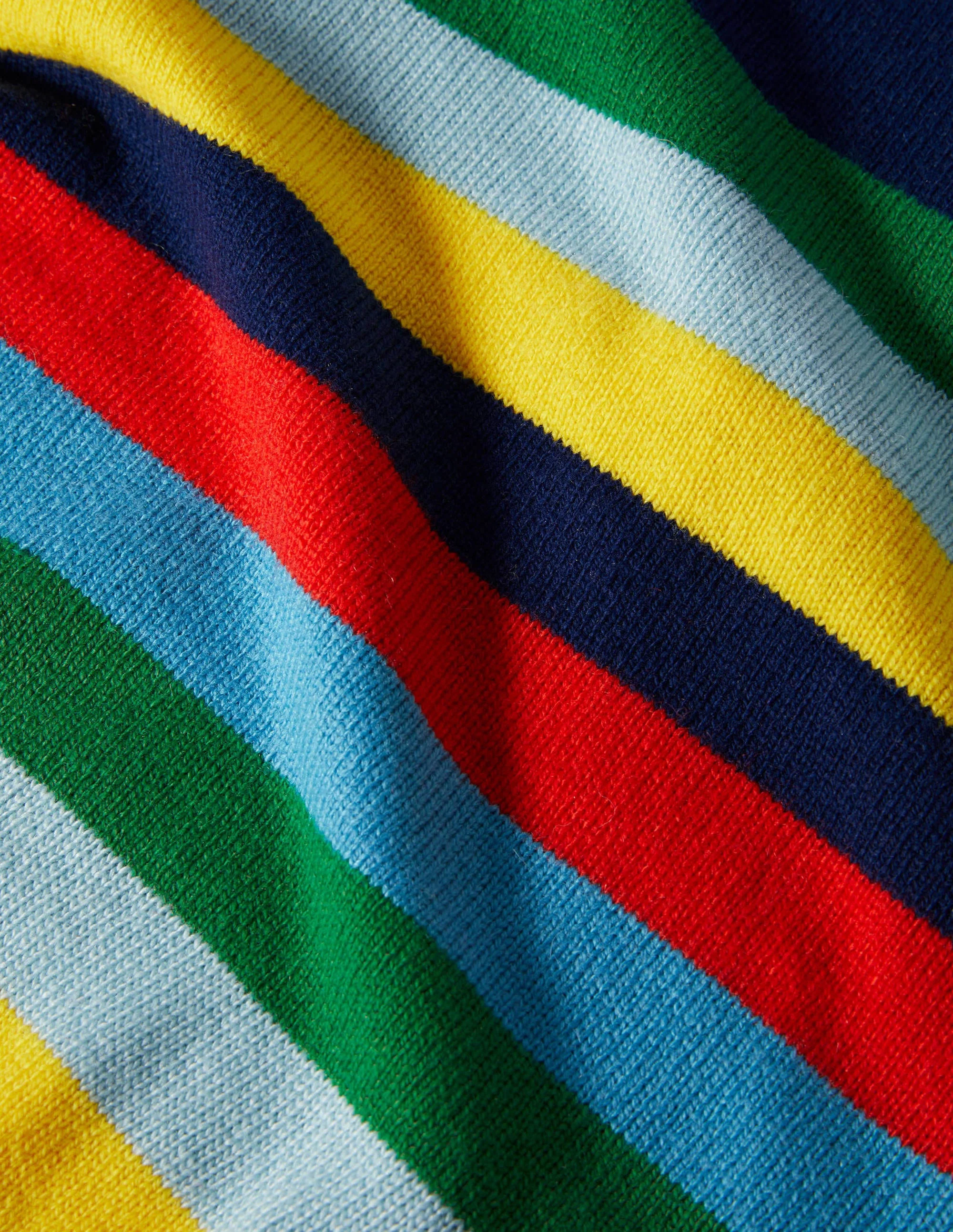 Pullover mit Rundhalsausschnitt und Blockfarben-Schuluniform-Navy/Regenbogen - Image 3