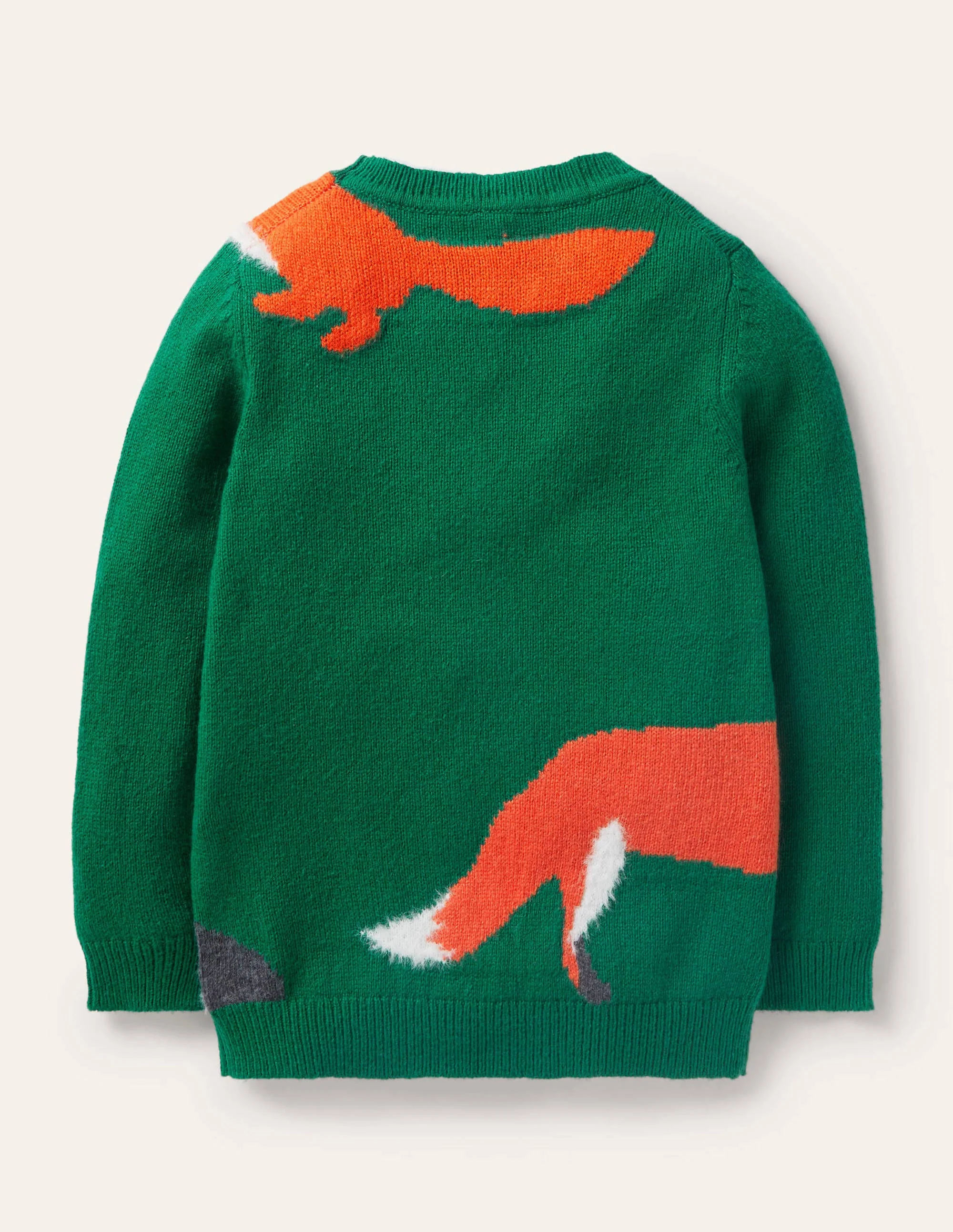 Pullover mit Rundhalsausschnitt und Motiv-Waldgrün, Waldtiere - Image 2