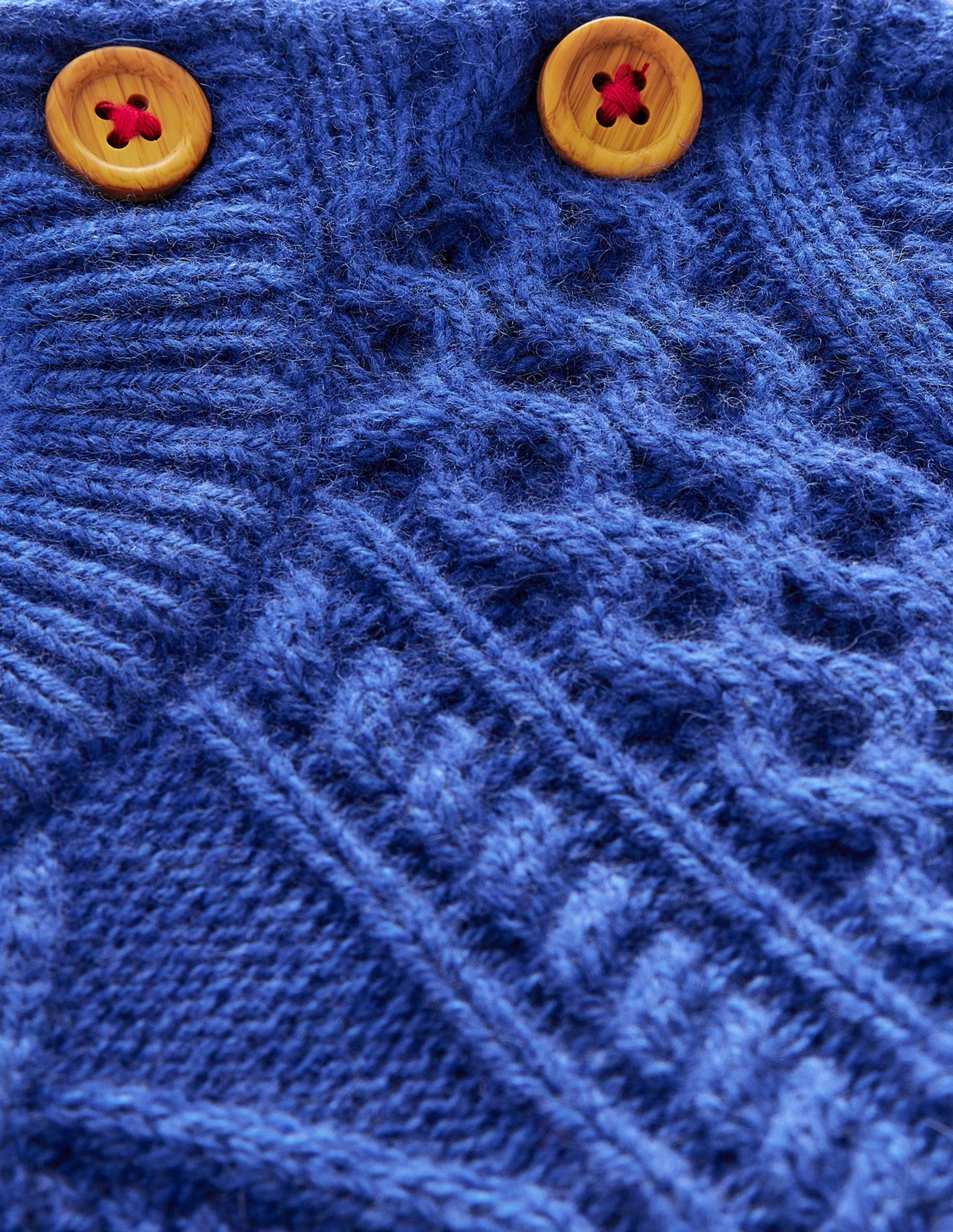 Pullover mit Zopfmuster-Stahlblau - Image 3