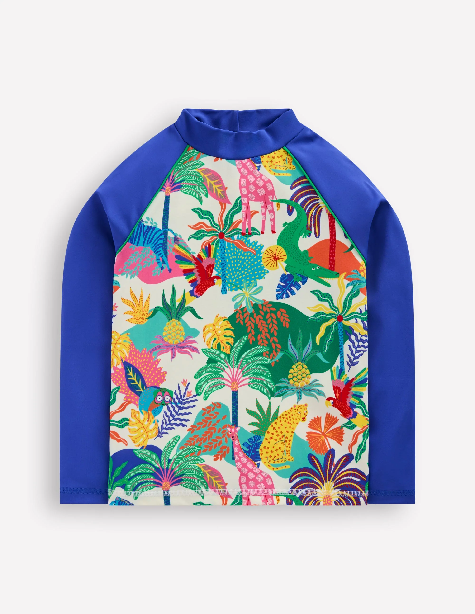 Rash Top mit Logo-Naturweiß Bunt Dschungel